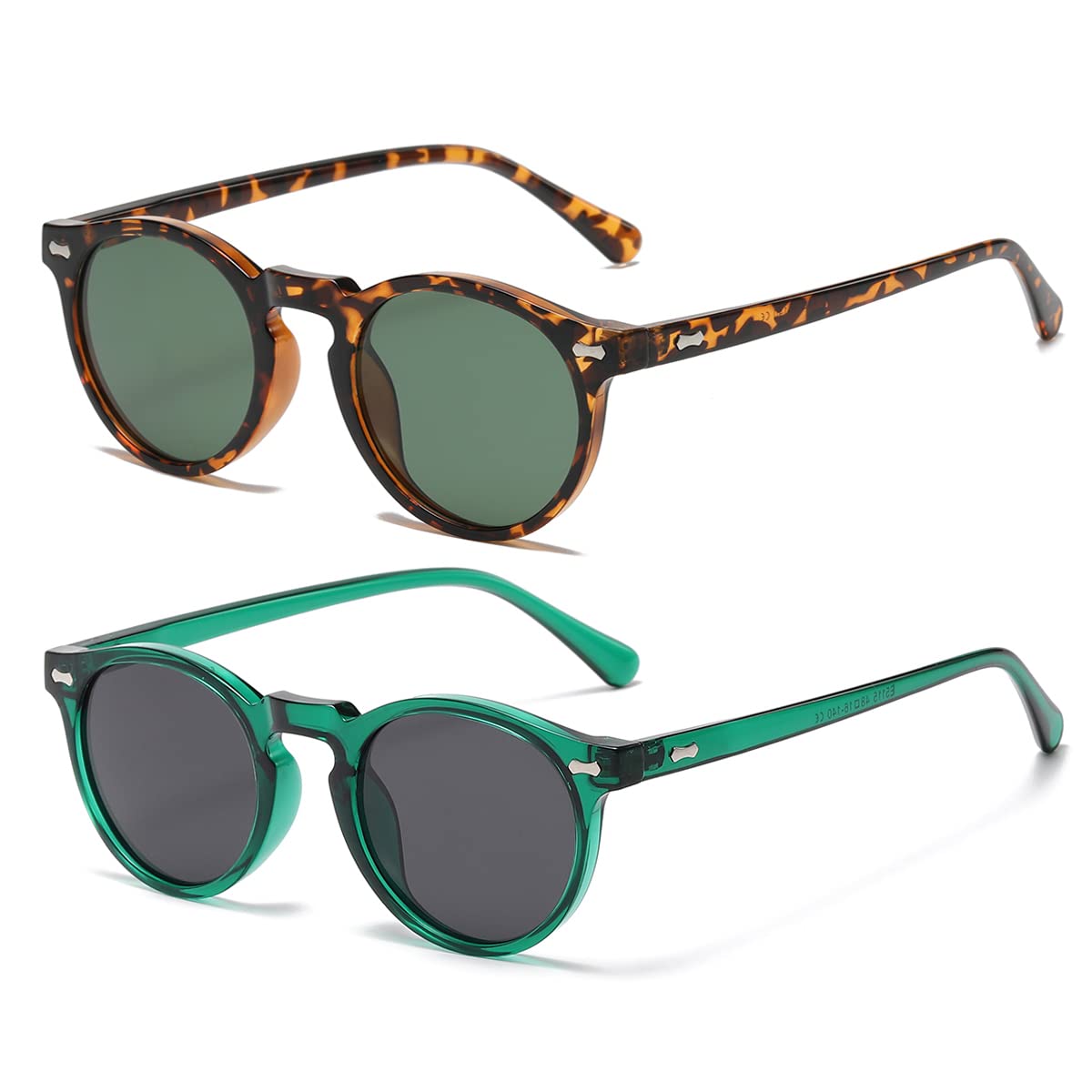 Vintage Round Polarized Sunglasses UV400 Acetate Frame