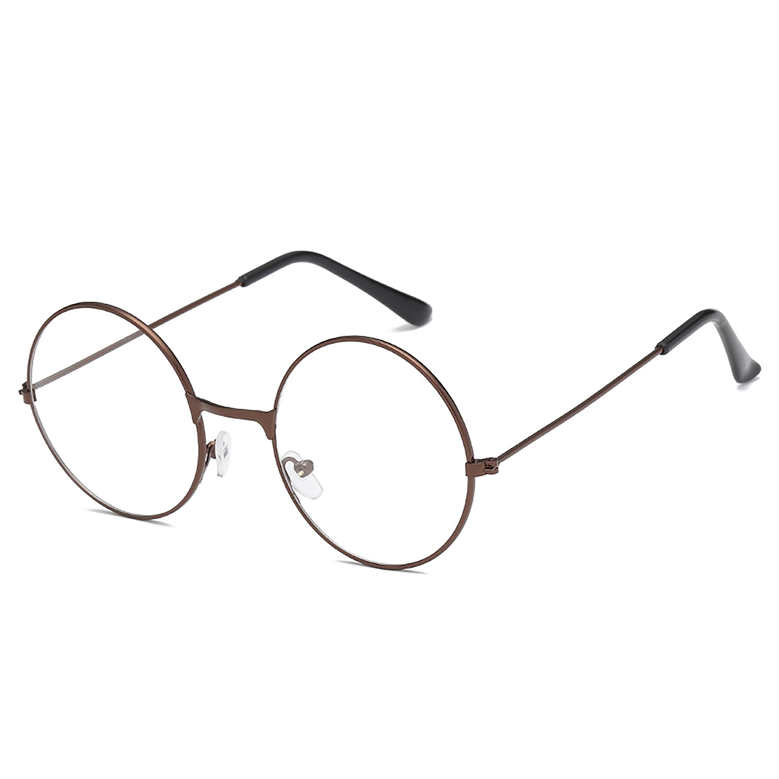 Classic Round Glasses Clear Lens Metal Frame Non Prescription