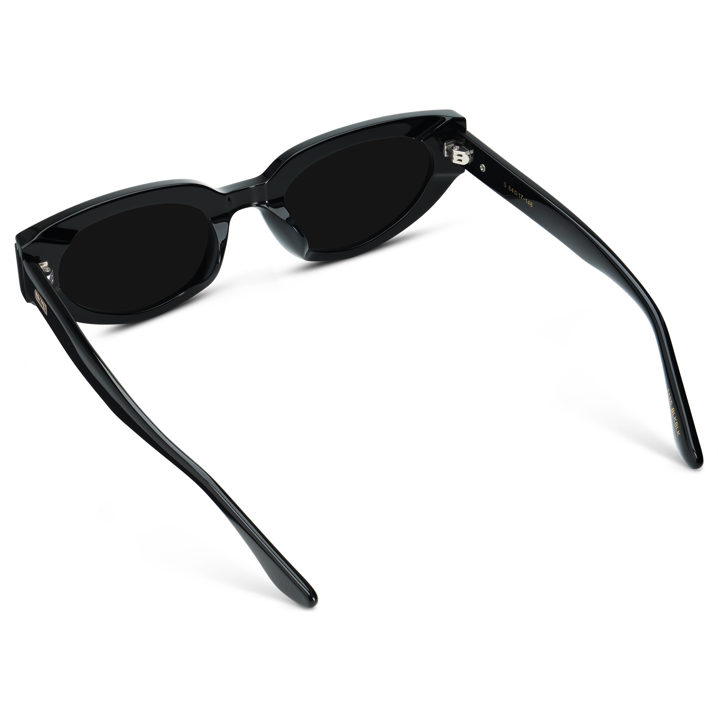 Narrow Cat Eye Sunglasses Acetate Frame Anti Reflective