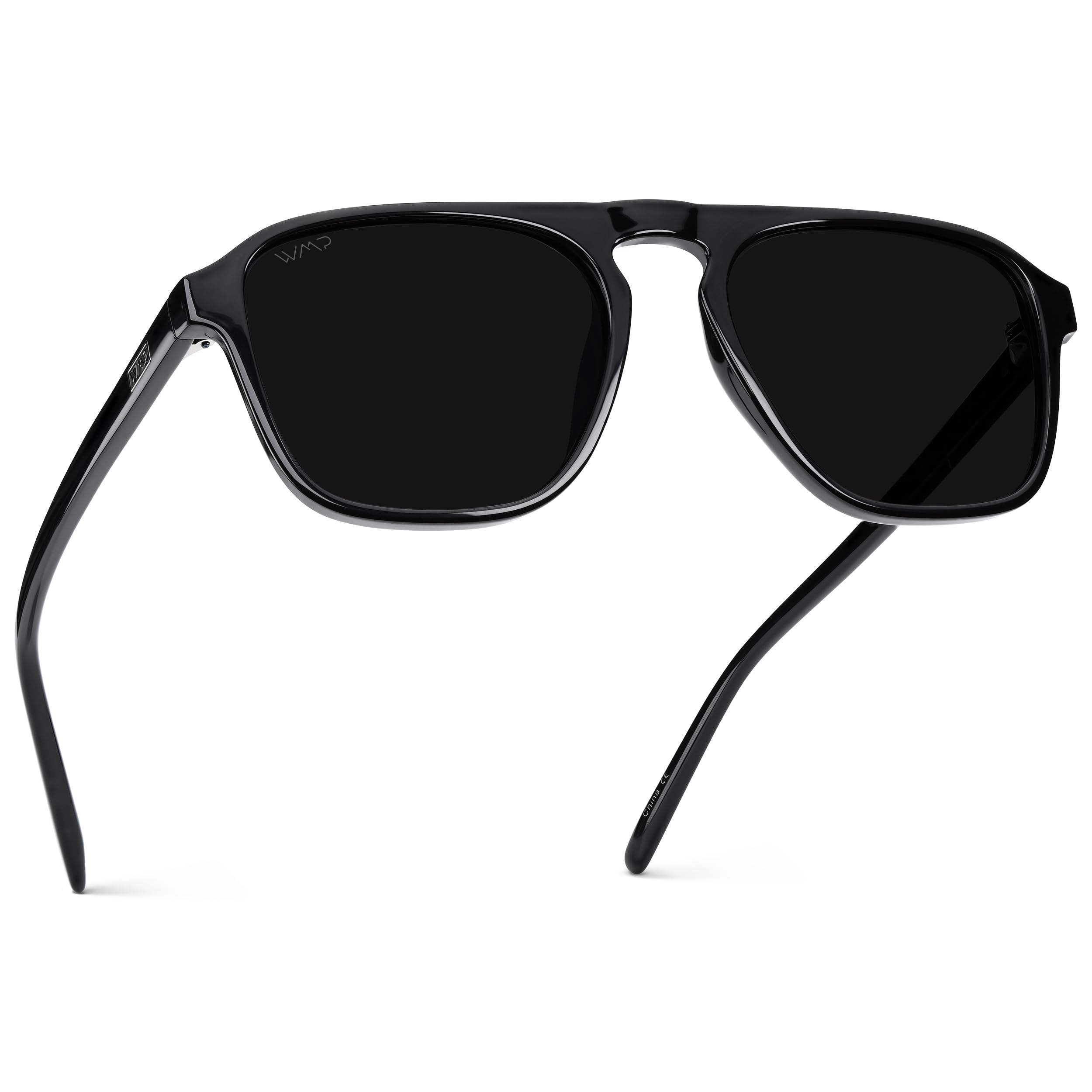 Polarized Aviator Square Sunglasses One Bridge Frame