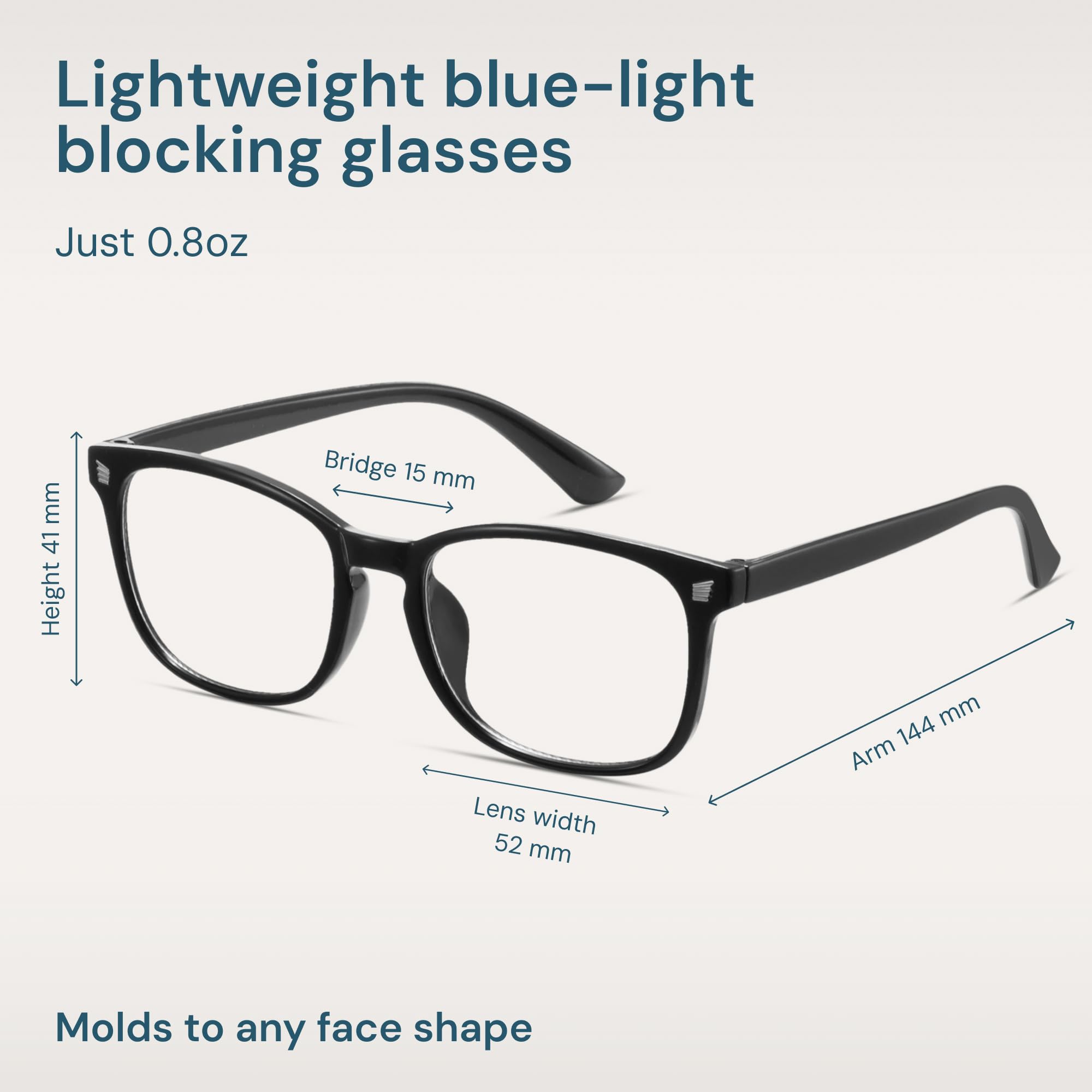 Square Blue Light Blocking Glasses Anti UV Computer Frame
