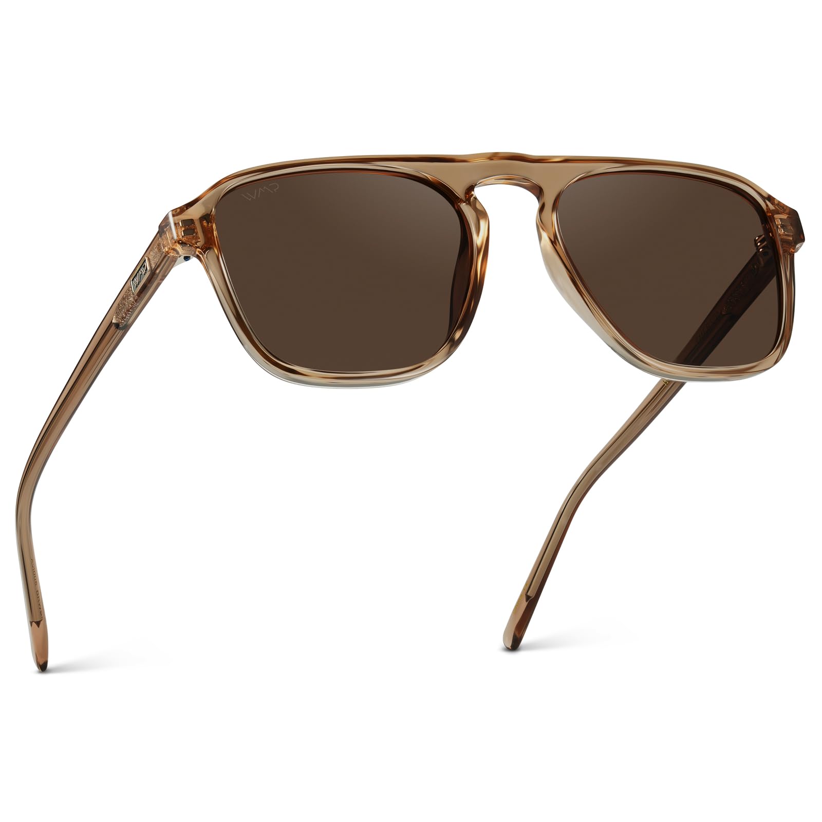 Polarized Aviator Square Sunglasses One Bridge Frame