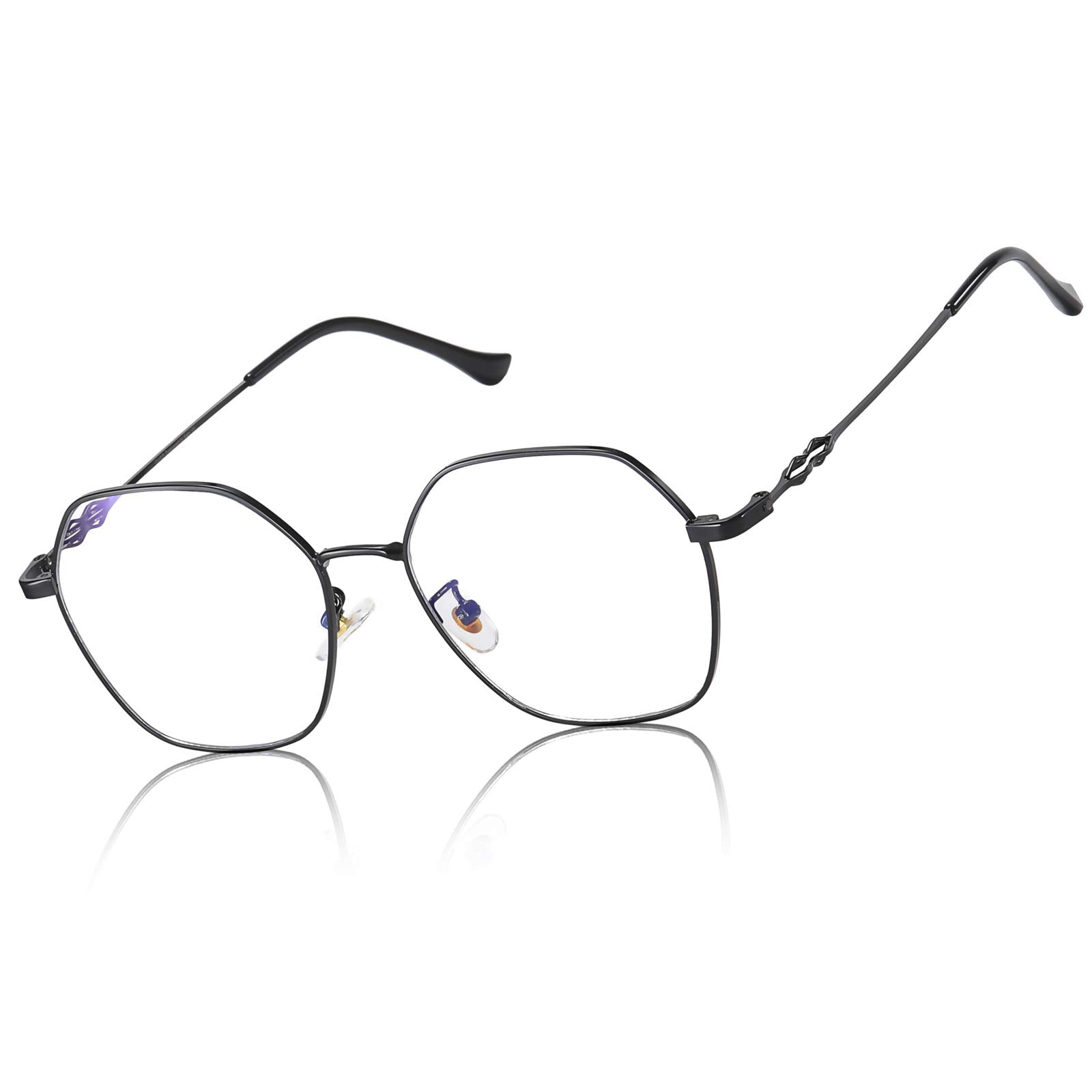 Hexagon Blue Light Blocking Glasses Non Prescription Frame