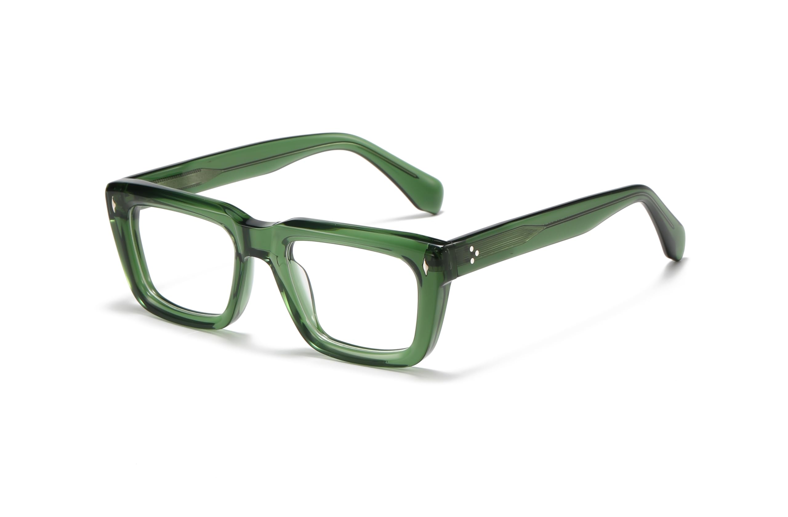 Retro Rectangle Acetate Glasses Frame Thick Optical Eyewear
