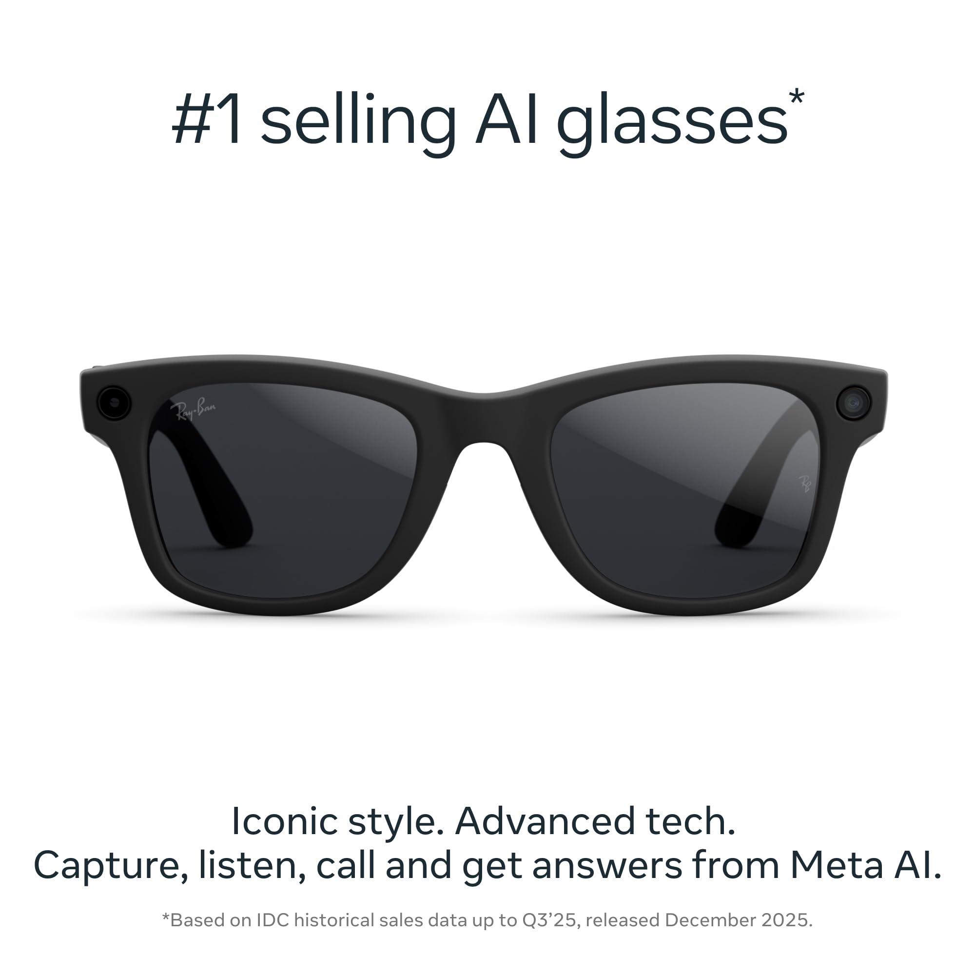 Smart Wayfarer Style Glasses Camera Audio Frame