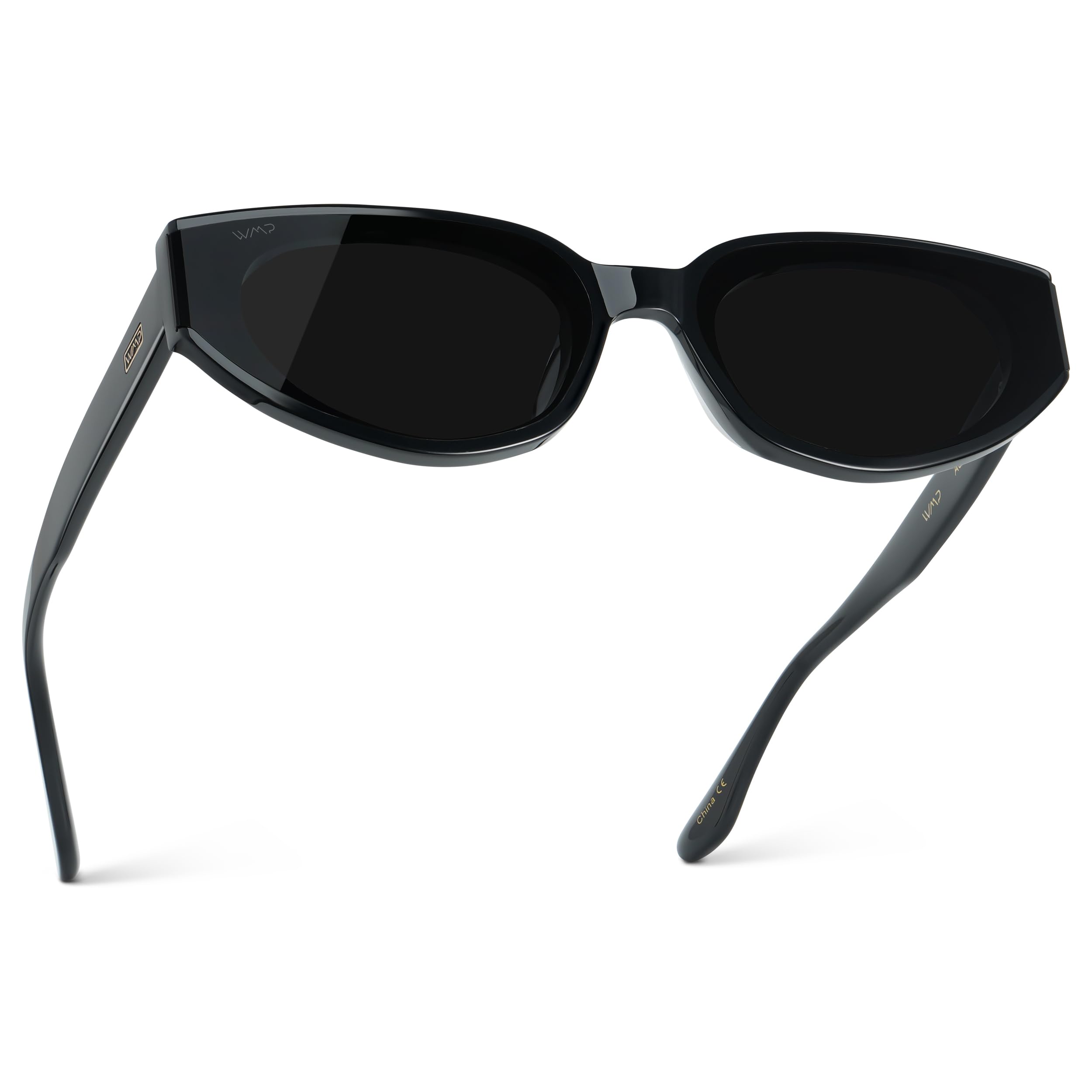 Narrow Cat Eye Sunglasses Acetate Frame Anti Reflective