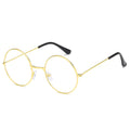 Classic Round Glasses Clear Lens Metal Frame Non Prescription