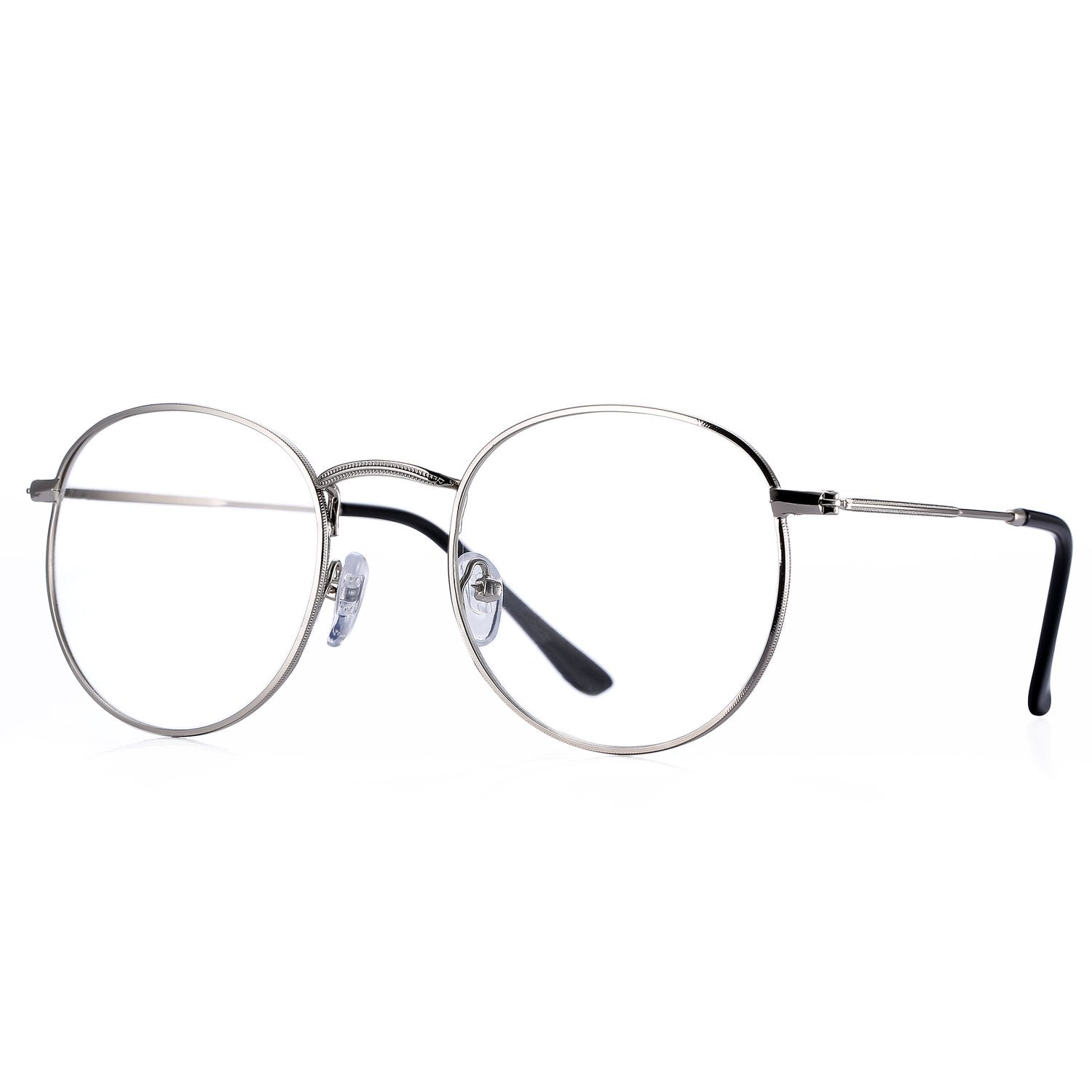 Classic Round Metal Glasses Clear Lens Unisex Frame