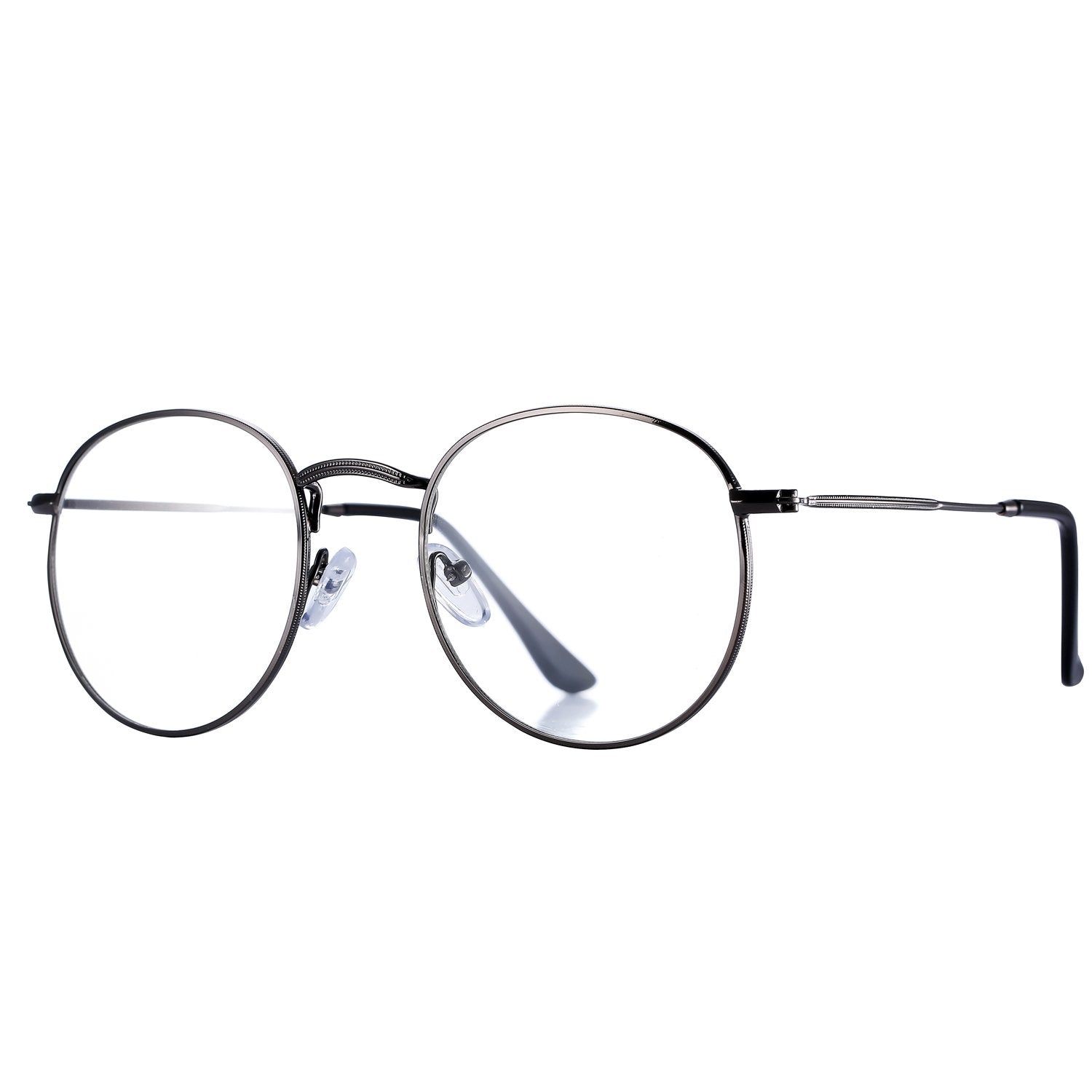 Classic Round Metal Glasses Clear Lens Unisex Frame