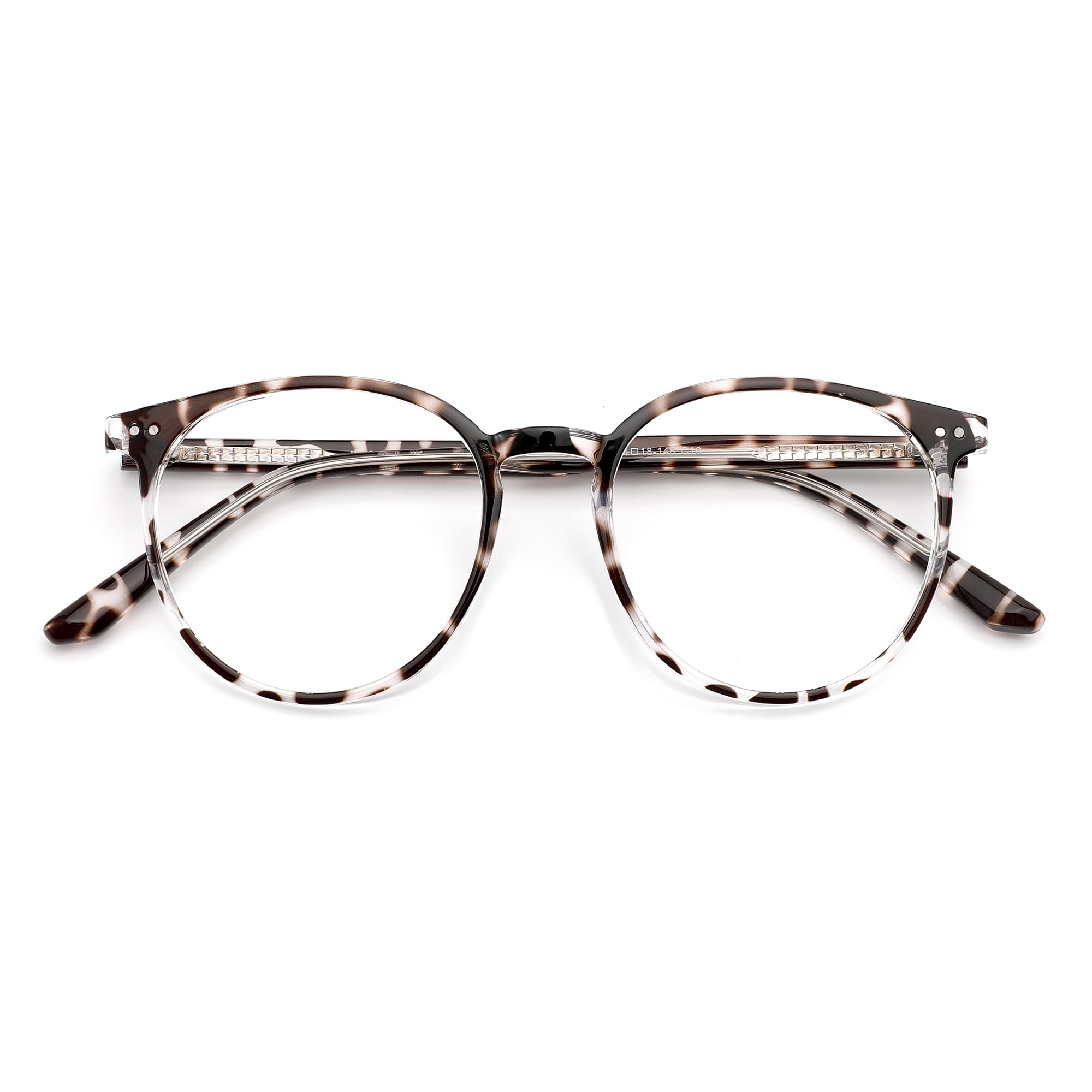 Round Blue Light Blocking Glasses Anti Eyestrain Computer Use