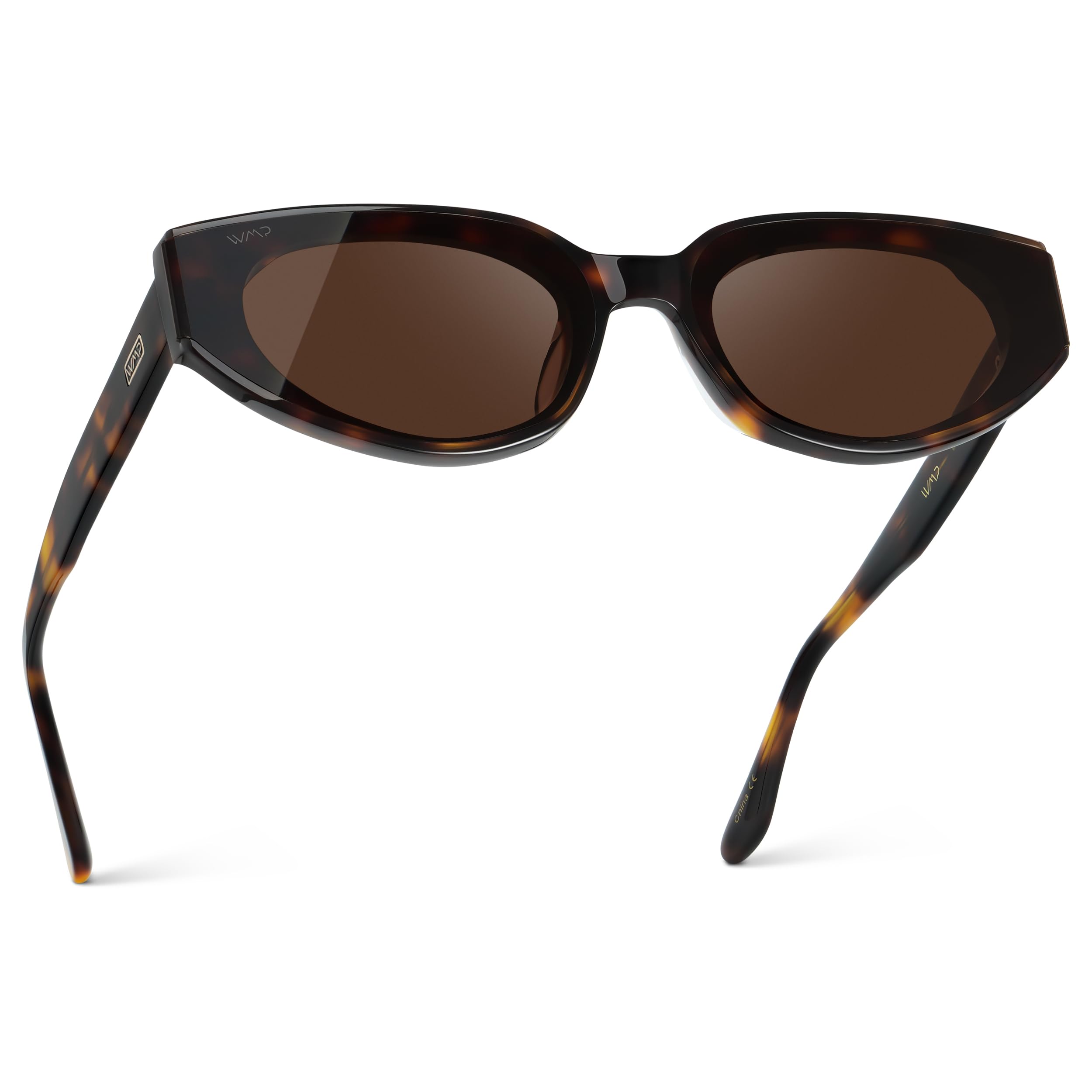 Narrow Cat Eye Sunglasses Acetate Frame Anti Reflective