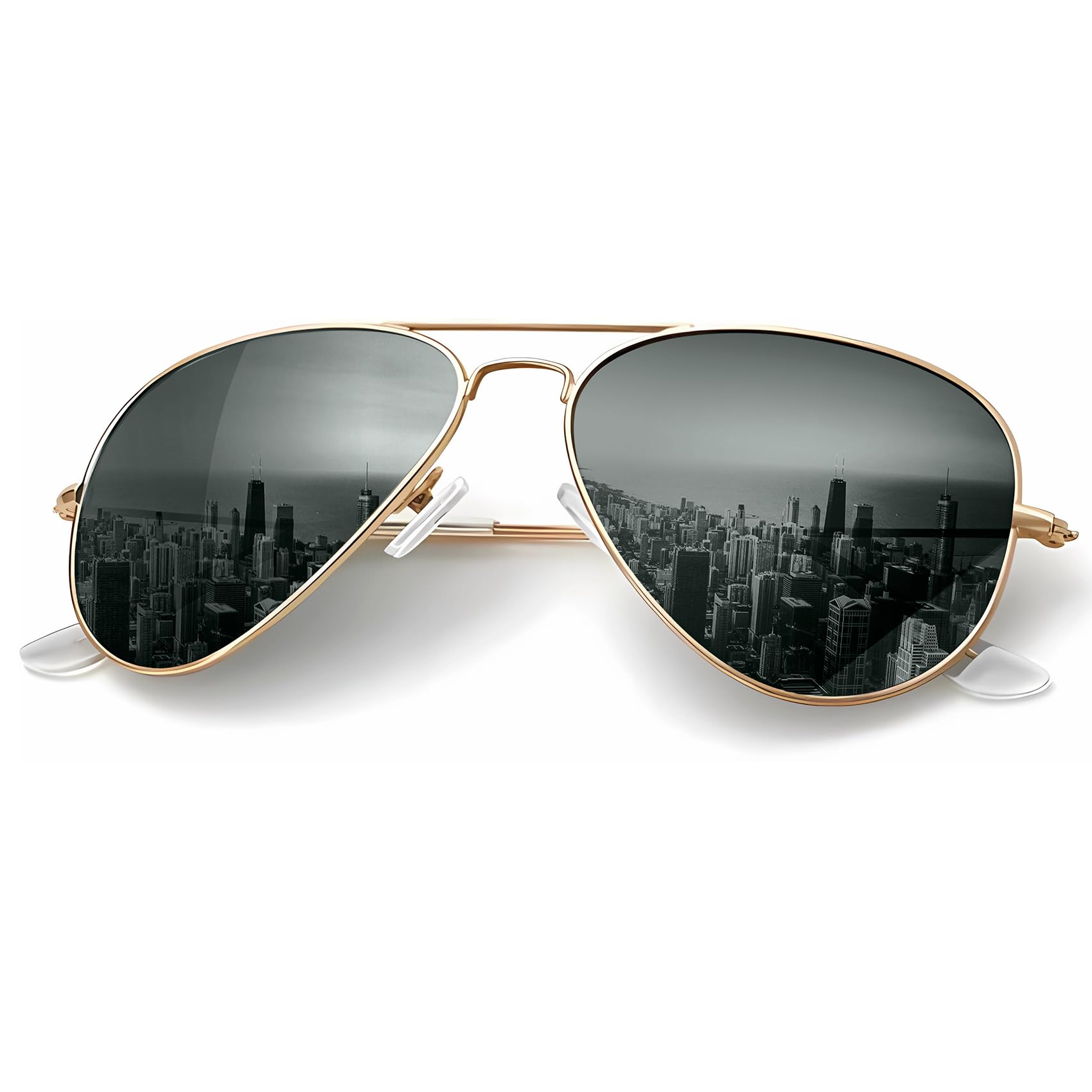 Classic Aviator Polarized Sunglasses UV Protection Frame