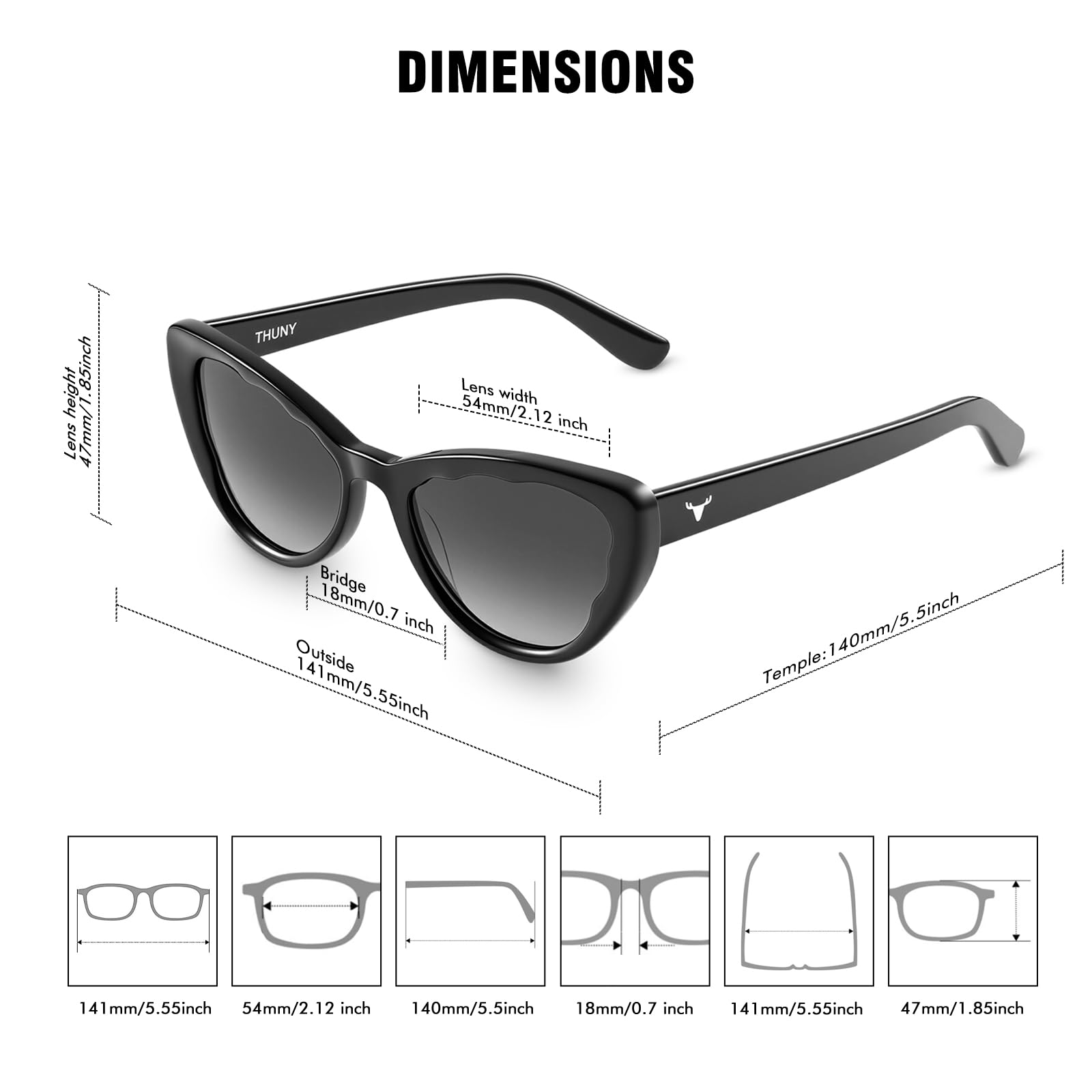 Retro Cat Eye Sunglasses Gradient Frame UV400 Protection