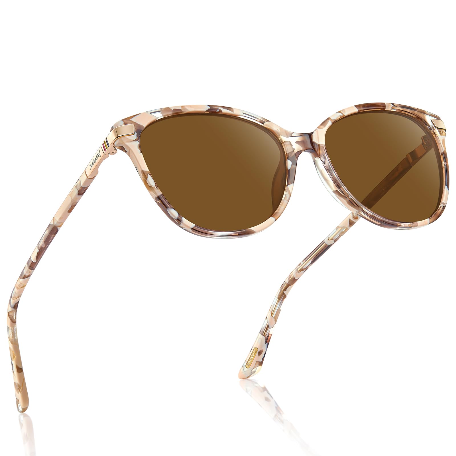Cat Eye Polarized Sunglasses Acetate Frame UV400 Protection