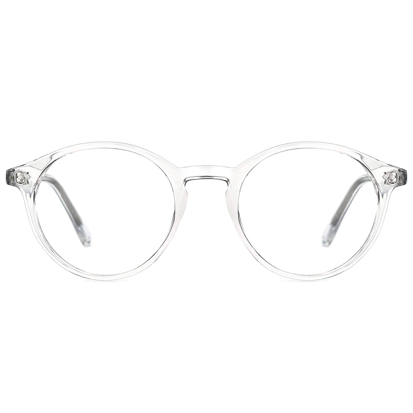 Vintage Round Blue Light Blocking Glasses Thick Rim Frame