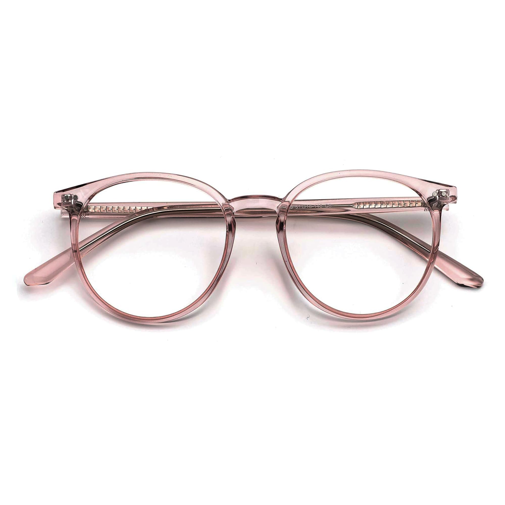 Round Blue Light Blocking Glasses Anti Eyestrain Computer Use