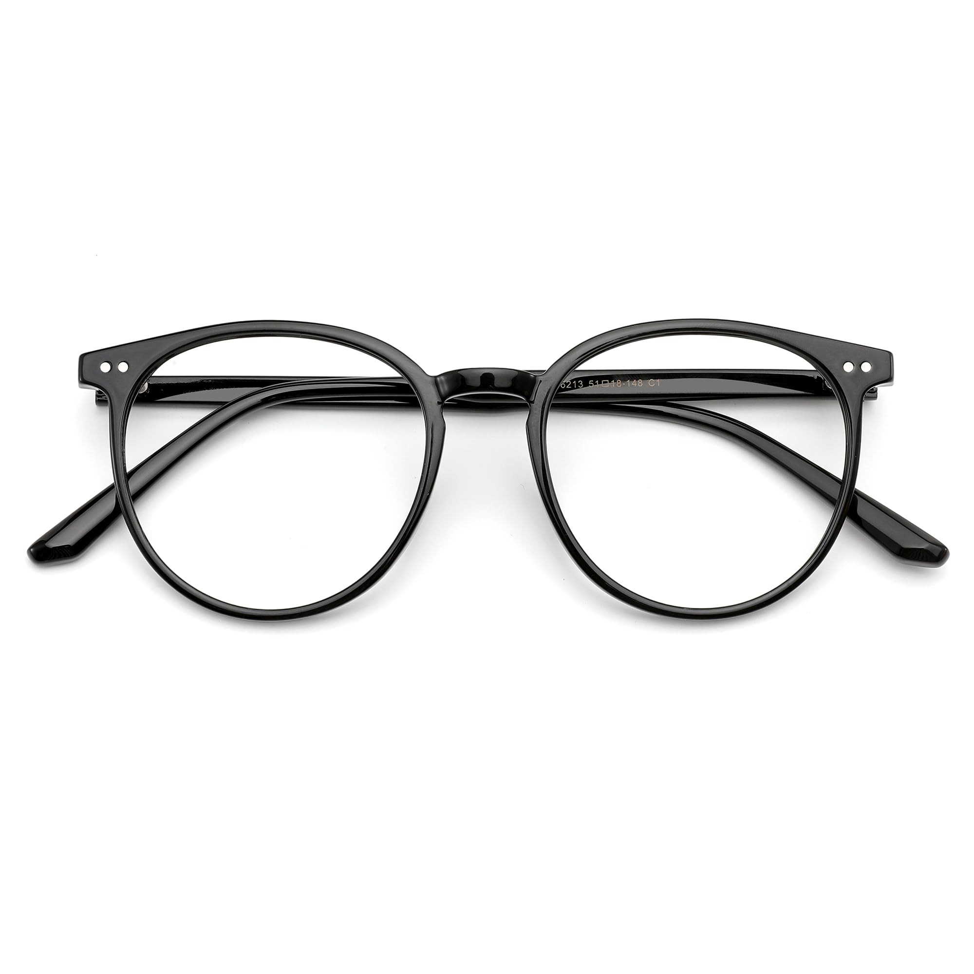 Round Blue Light Blocking Glasses Anti Eyestrain Computer Use