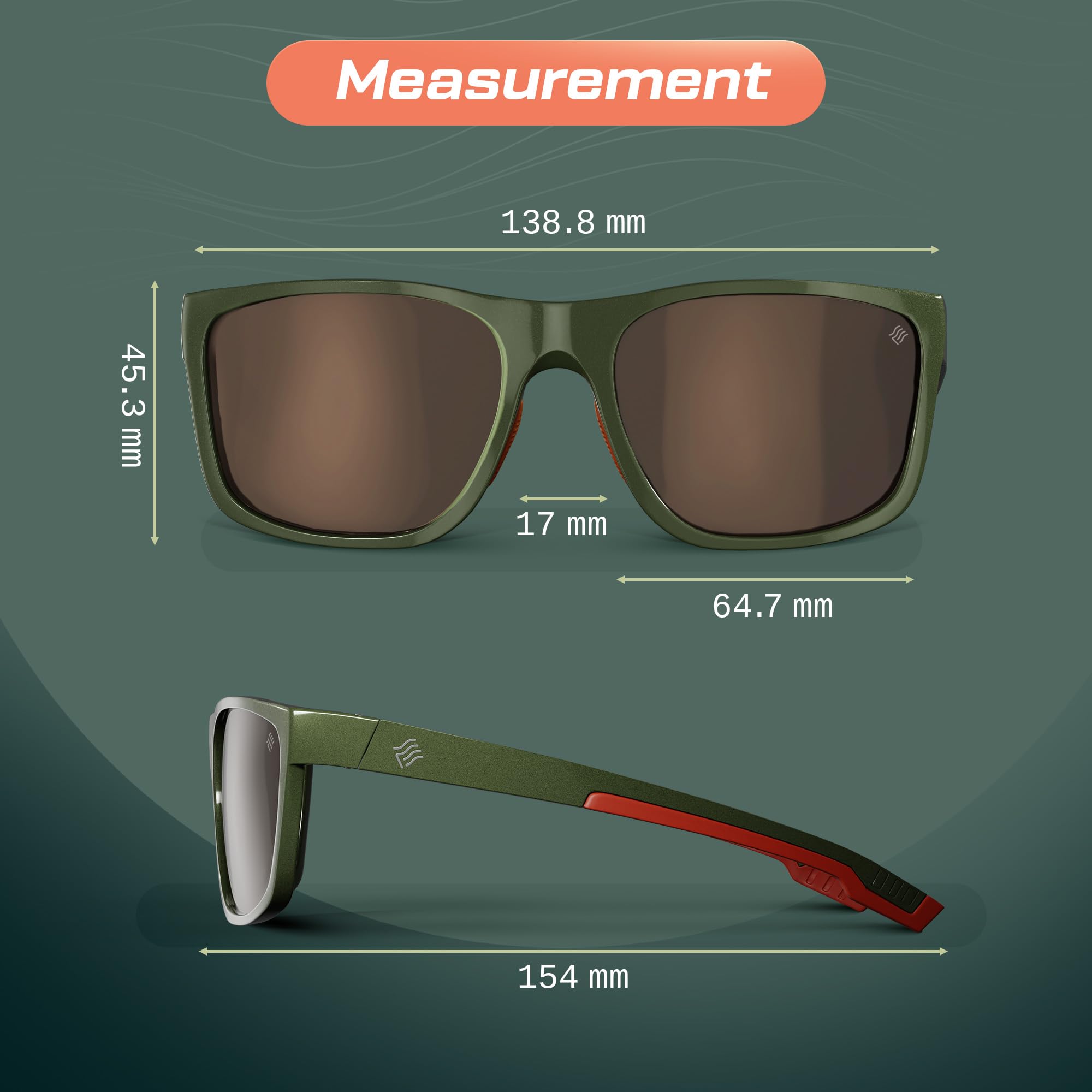 Floating Polarized Fishing Sunglasses Lightweight UV400 Frame