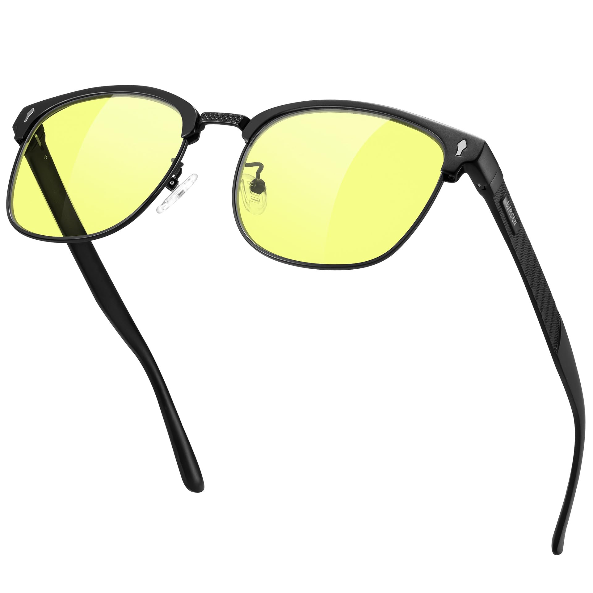 Blue Light Blocking Glasses Al-Mg Metal Frame Clear Lens