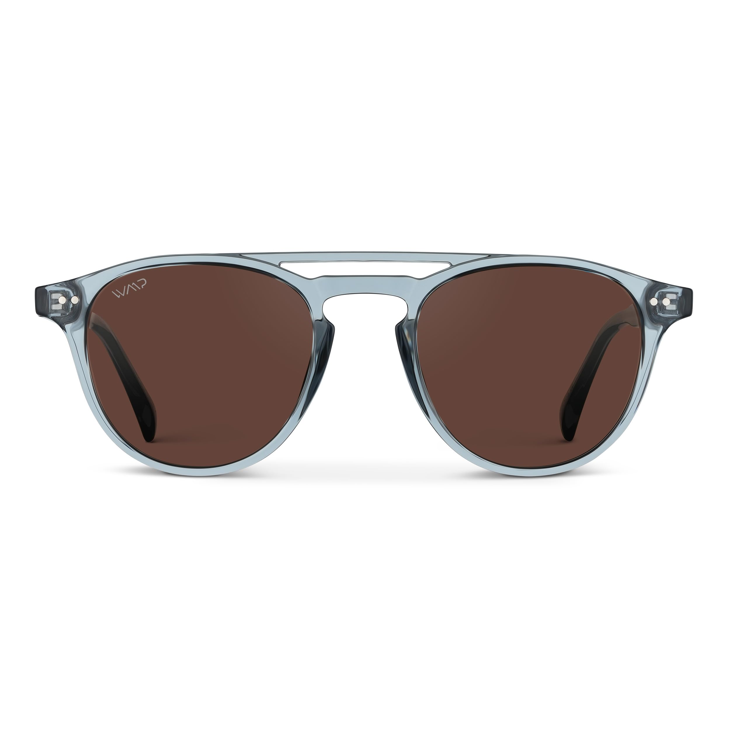 Square Polarized Sunglasses Narrow Fit Double Bridge Frame