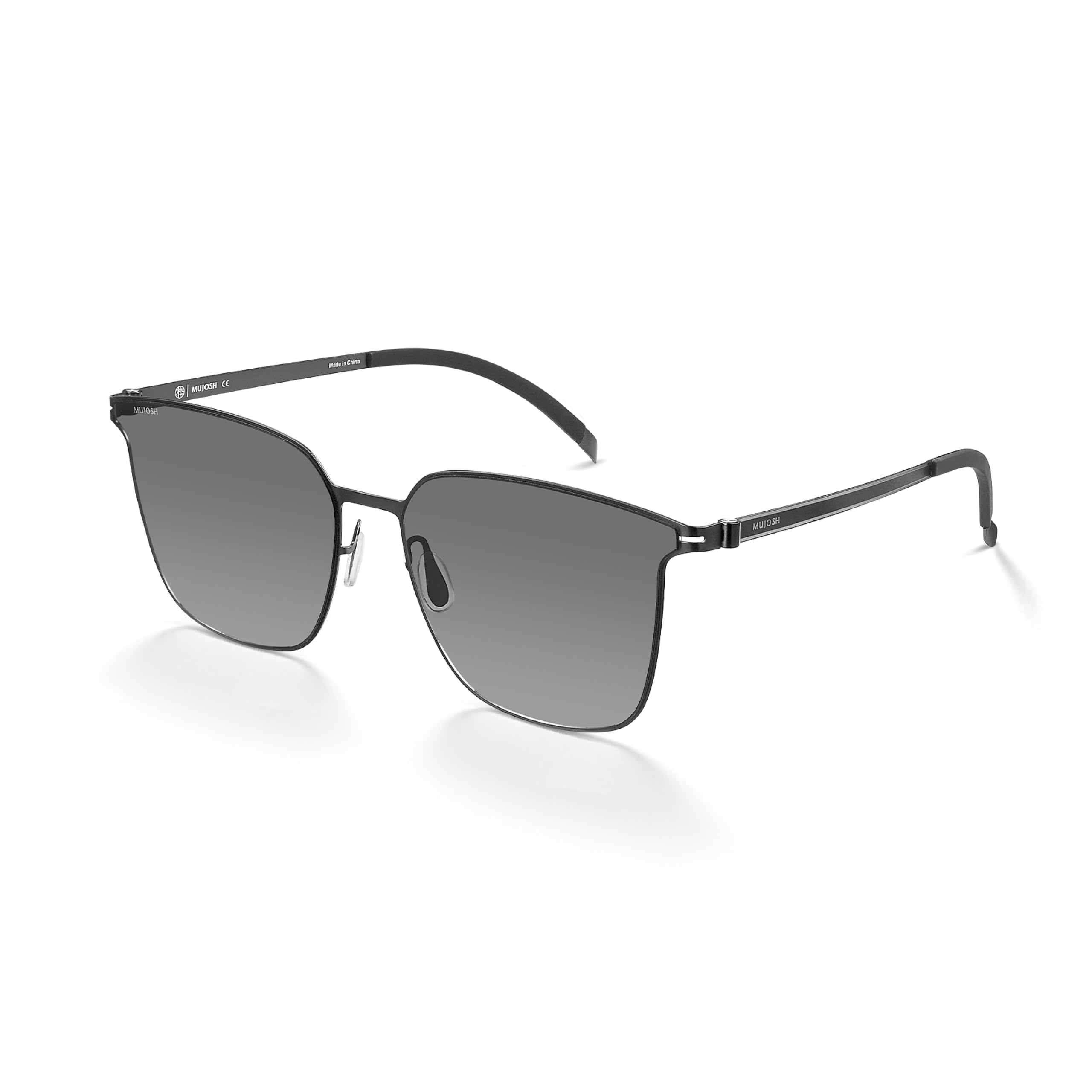 Oversized Square Sunglasses Retro Flat Lens UV Protection