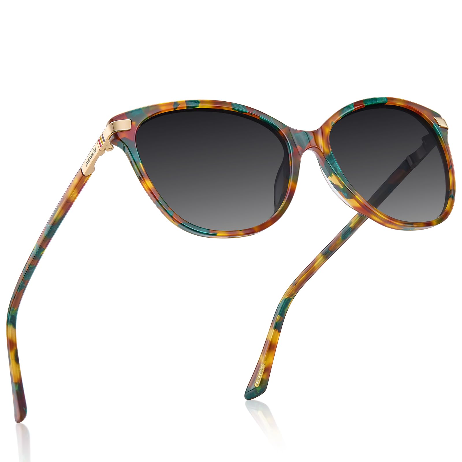 Cat Eye Polarized Sunglasses Acetate Frame UV400 Protection