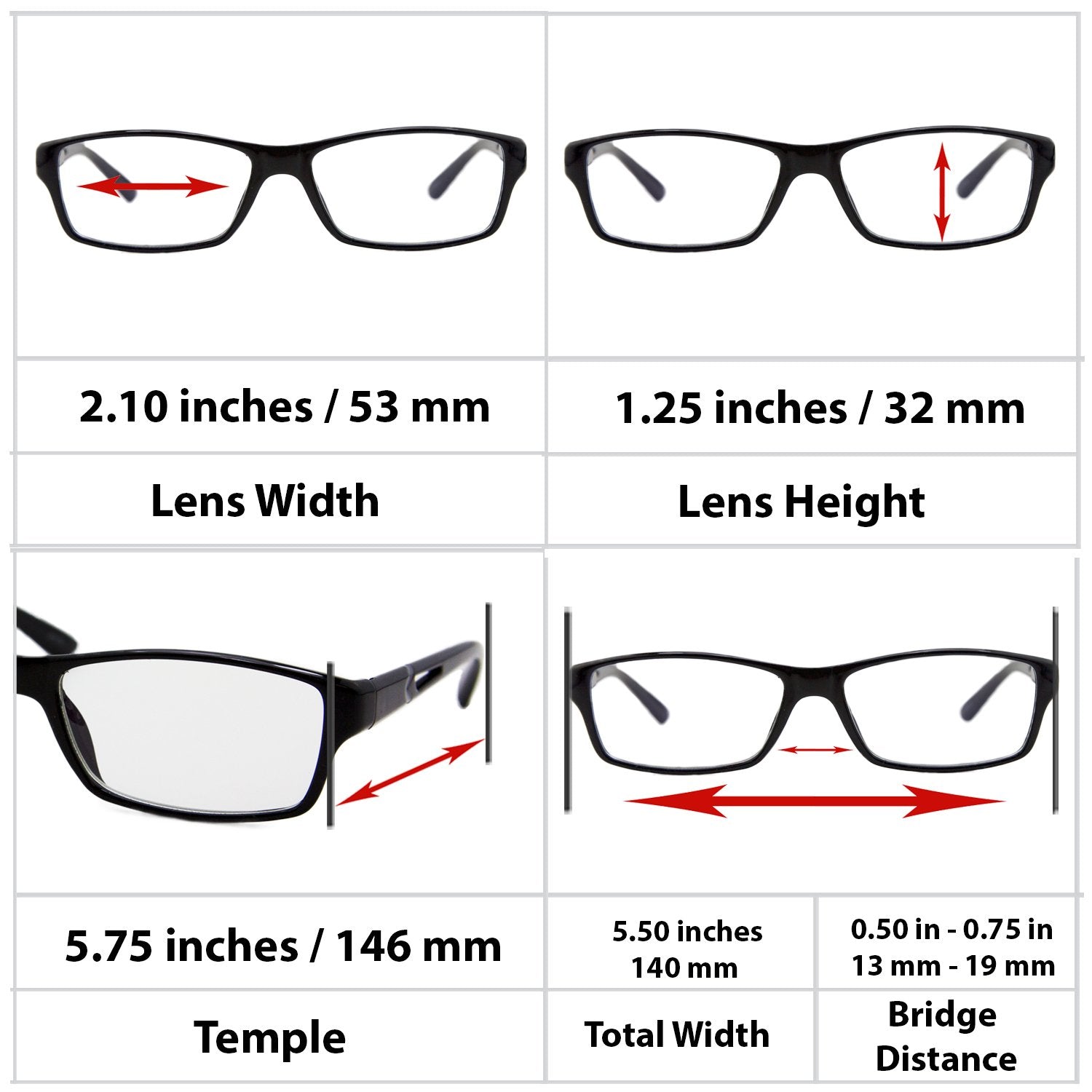 Blue Light Blocking Reading Glasses Spring Hinge Comfort Fit