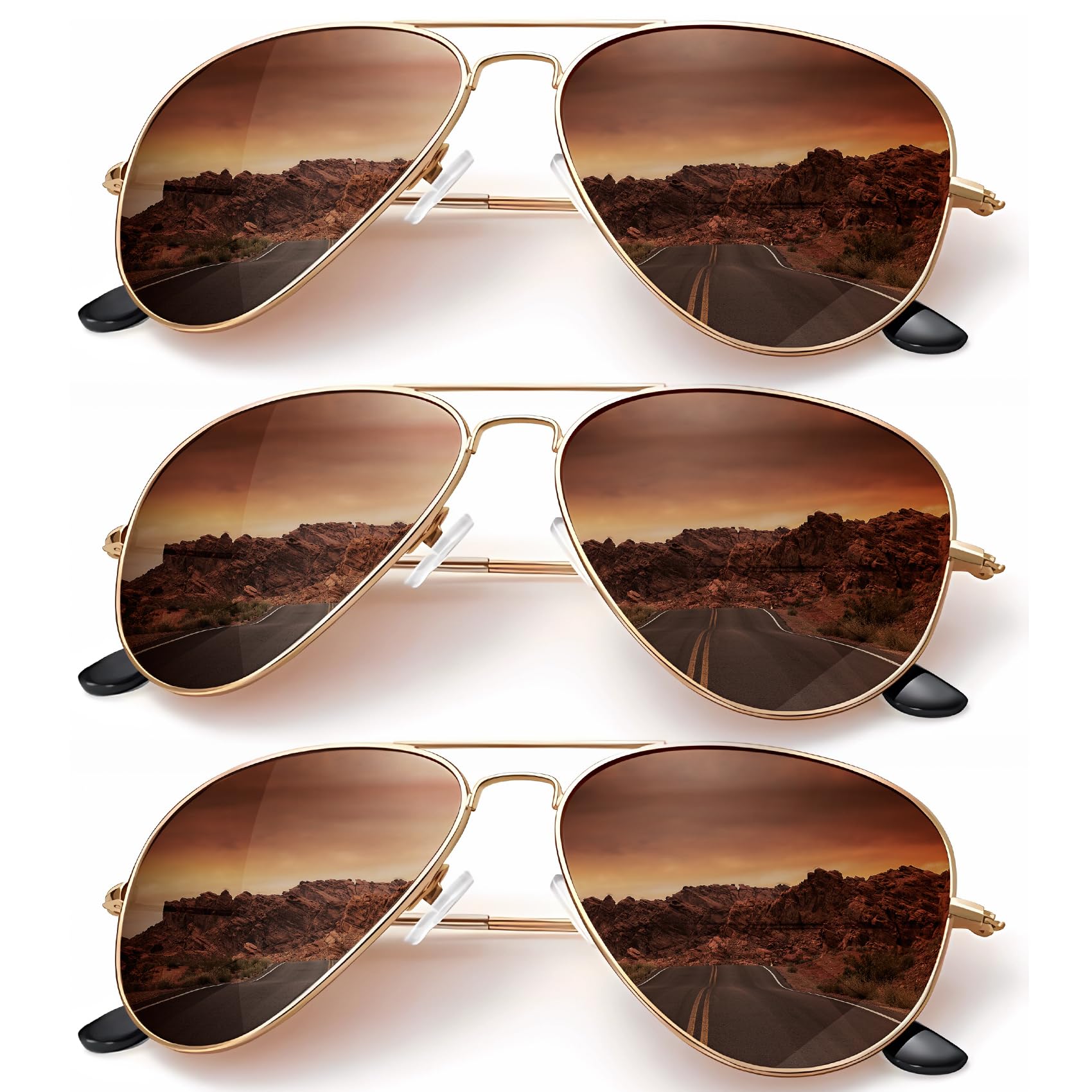 Classic Aviator Polarized Sunglasses UV Protection Frame