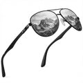 Polarized Aviator Sunglasses Carbon Fiber Temple UV Protection