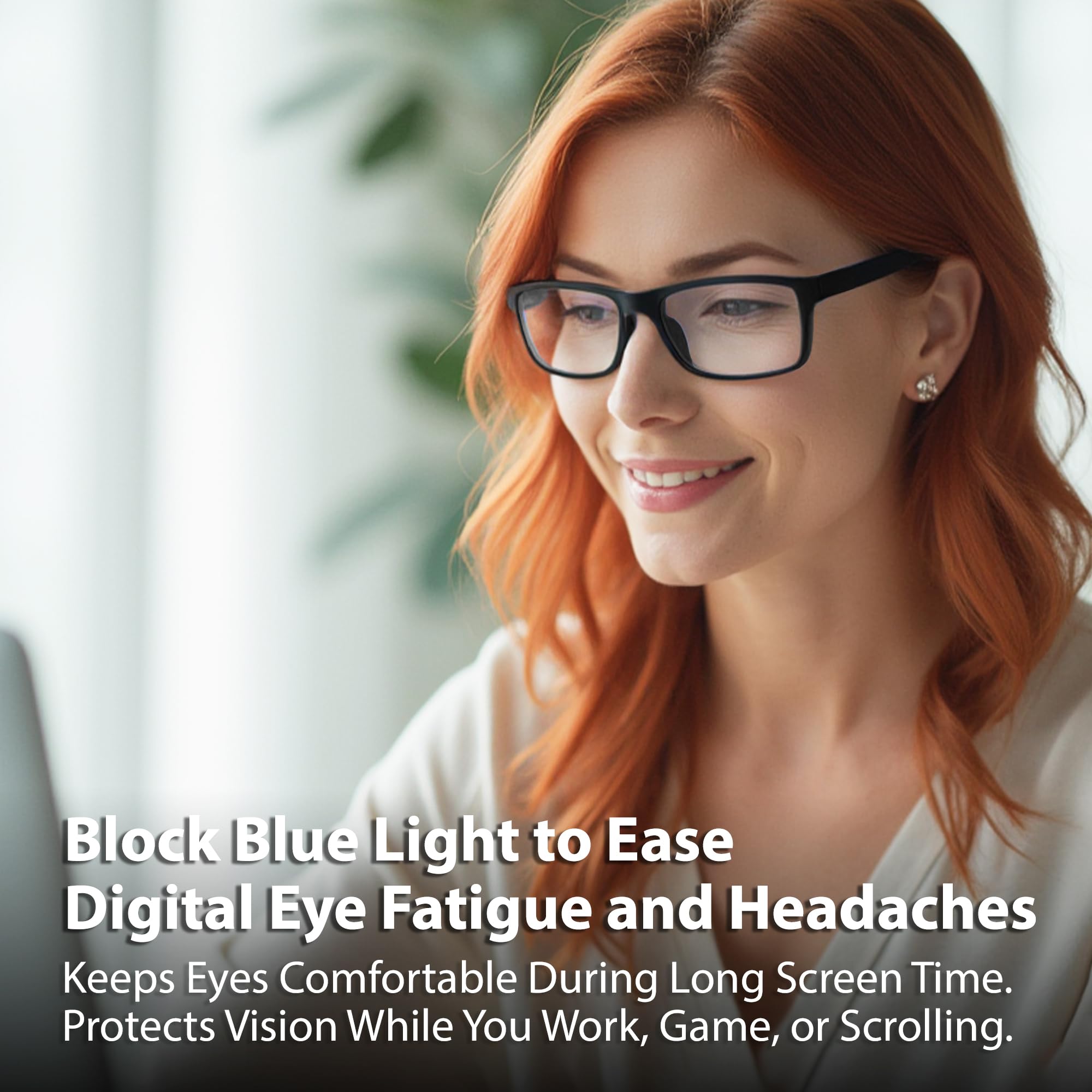 Blue Light Blocking Glasses Anti Fatigue Computer Use Frame