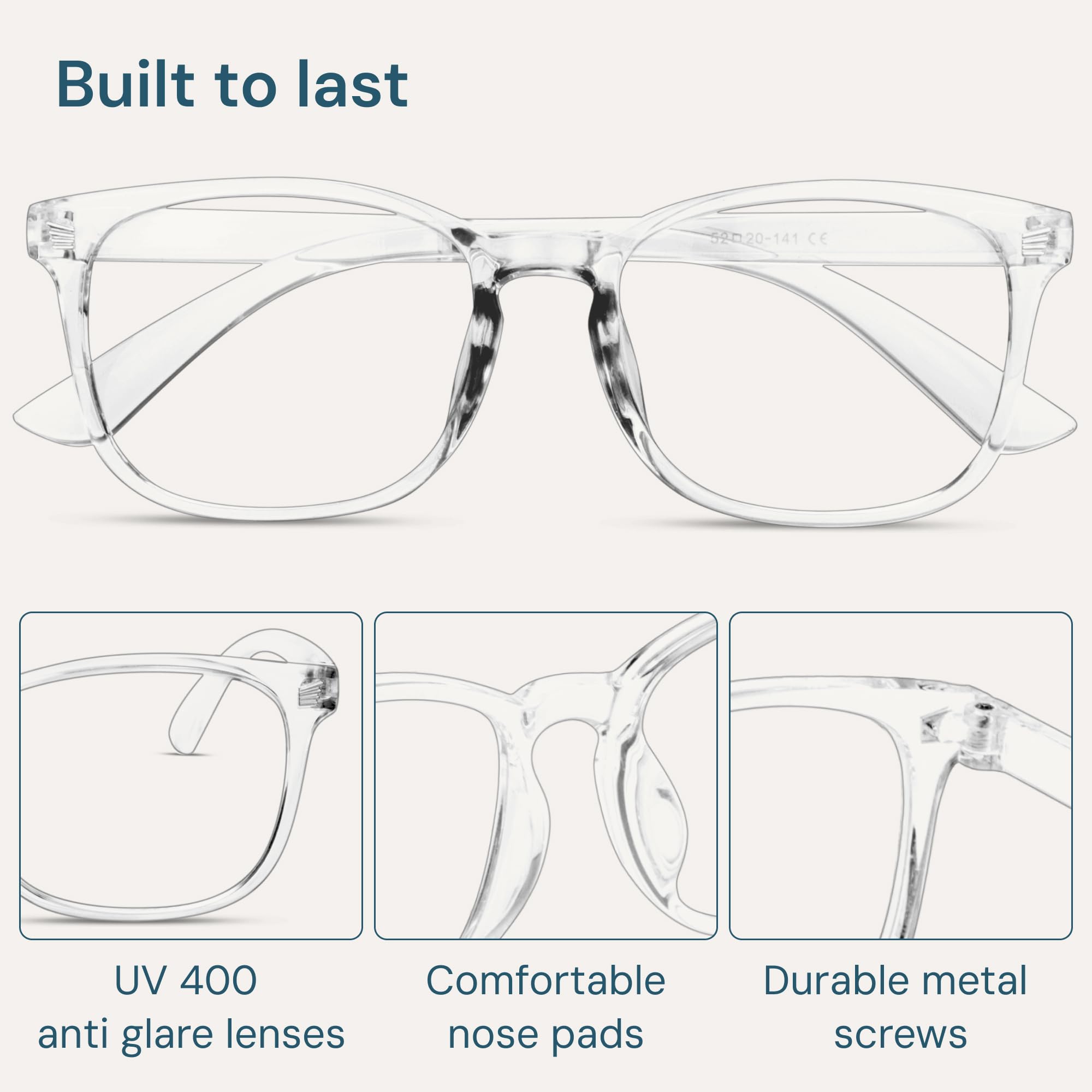 Square Blue Light Blocking Glasses Anti UV Computer Frame