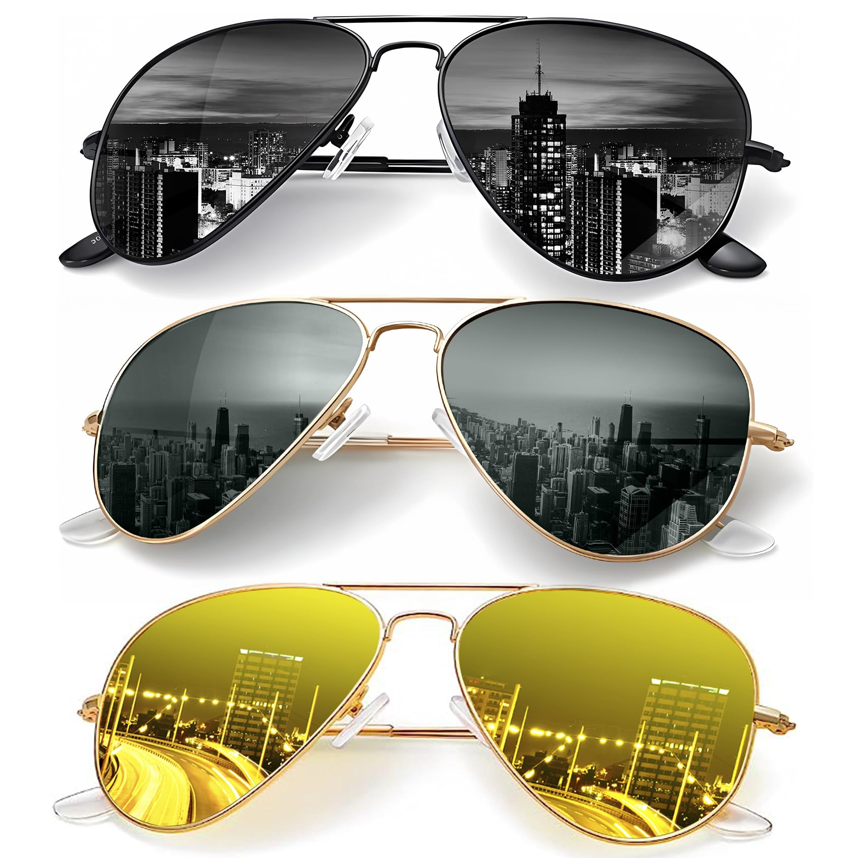 Classic Aviator Polarized Sunglasses UV Protection Frame