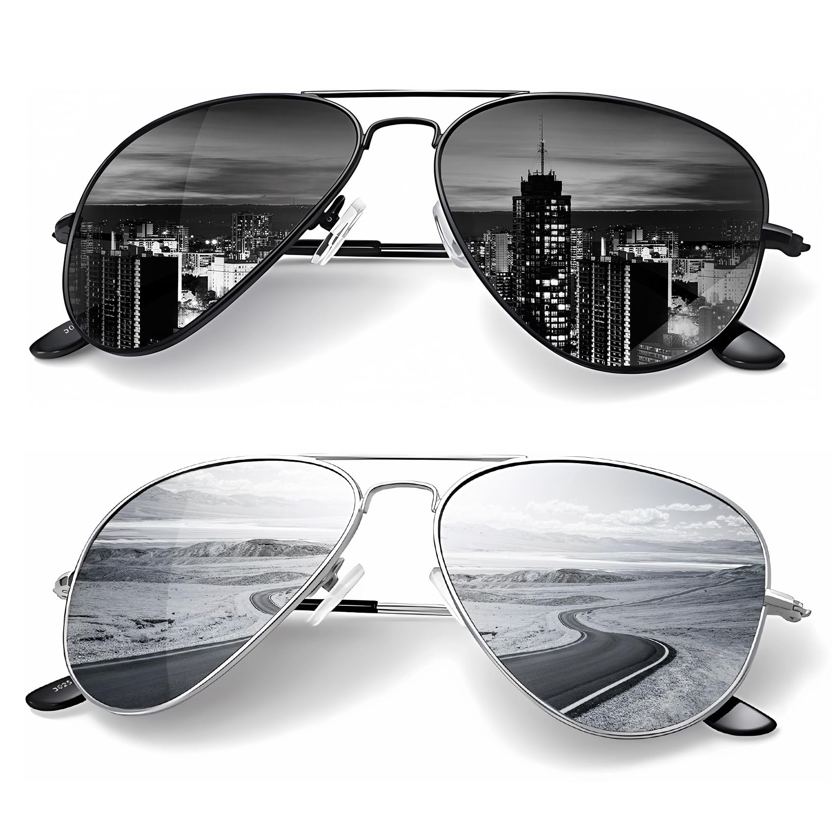 Classic Aviator Polarized Sunglasses UV Protection Frame
