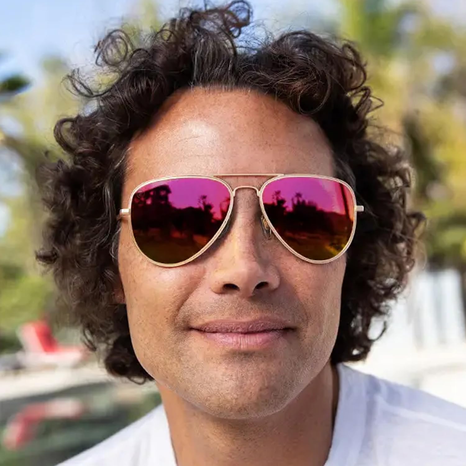 Aviator Polarized Sunglasses UV Protection Unisex Frame