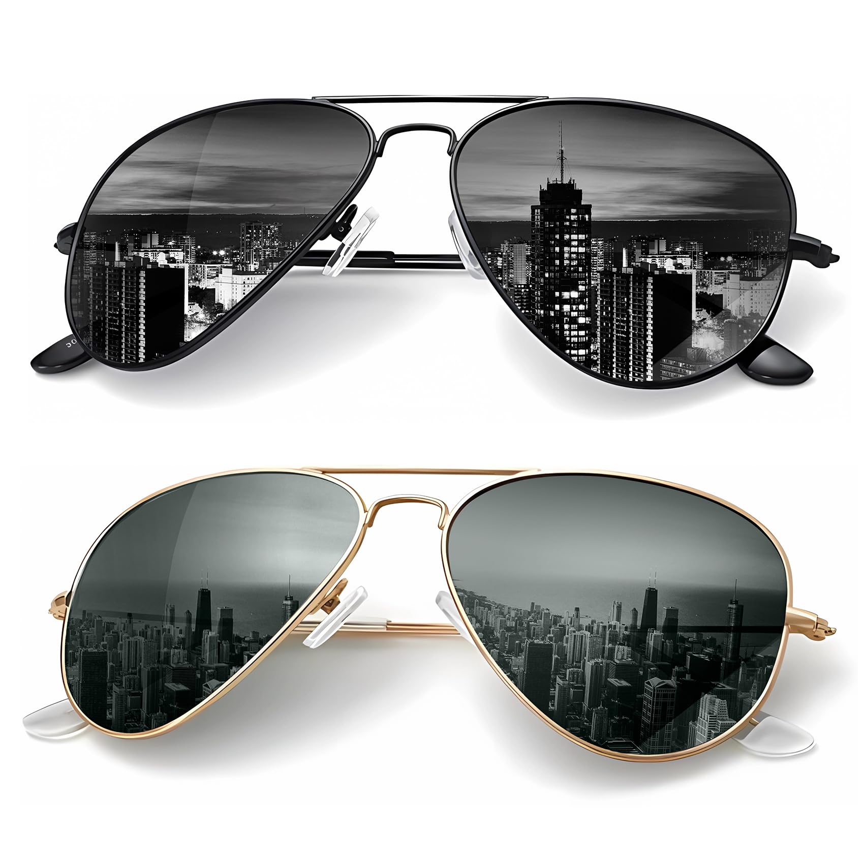 Classic Aviator Polarized Sunglasses UV Protection Frame
