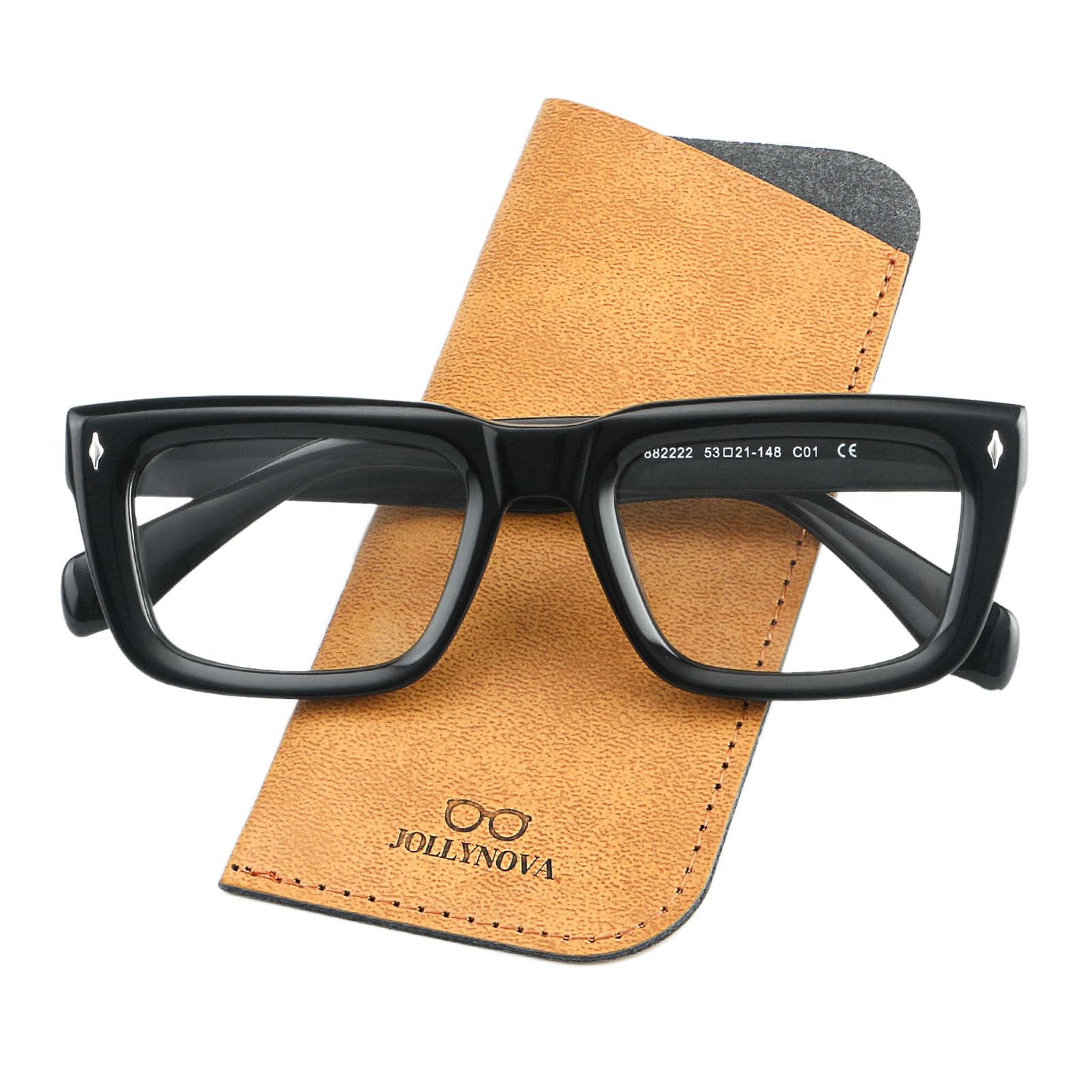 Retro Rectangle Acetate Glasses Frame Thick Optical Eyewear