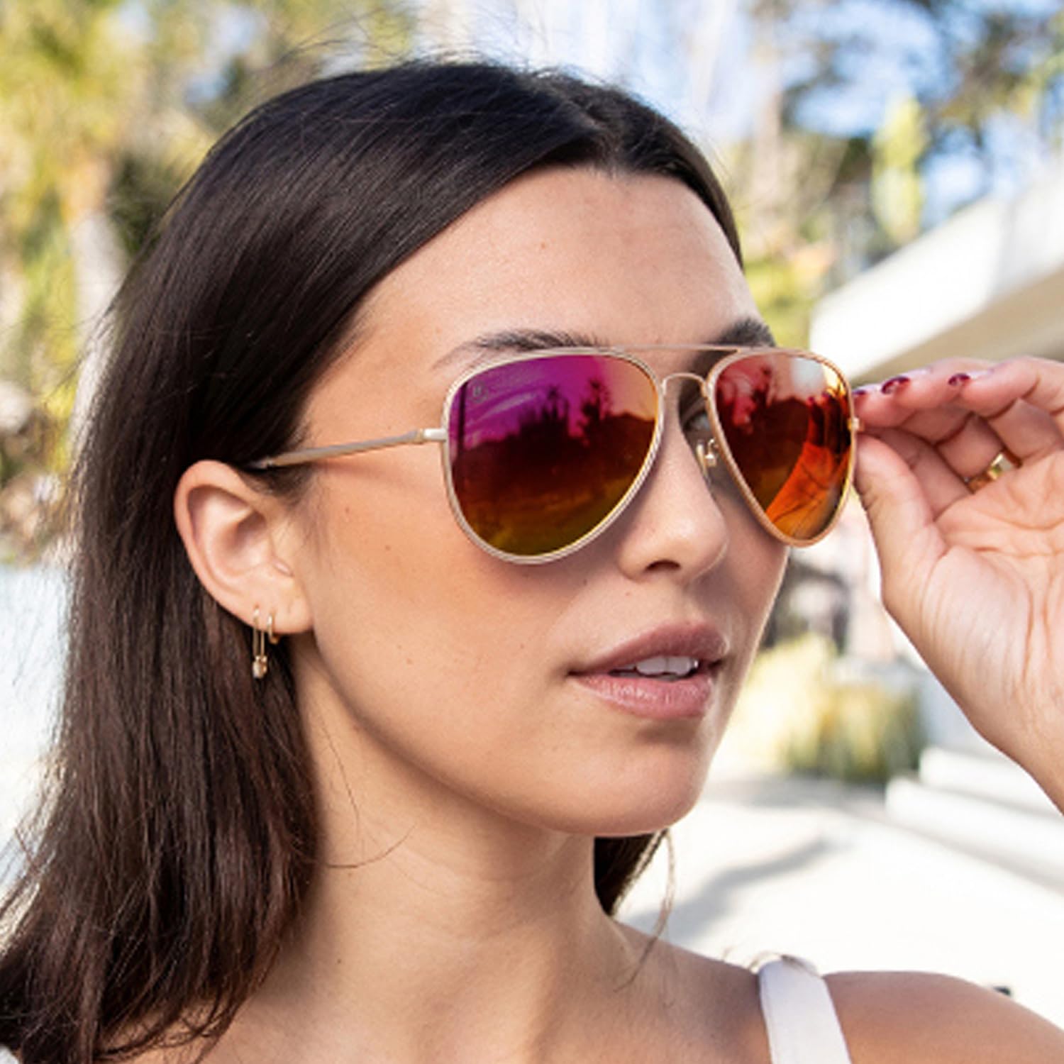 Aviator Polarized Sunglasses UV Protection Unisex Frame