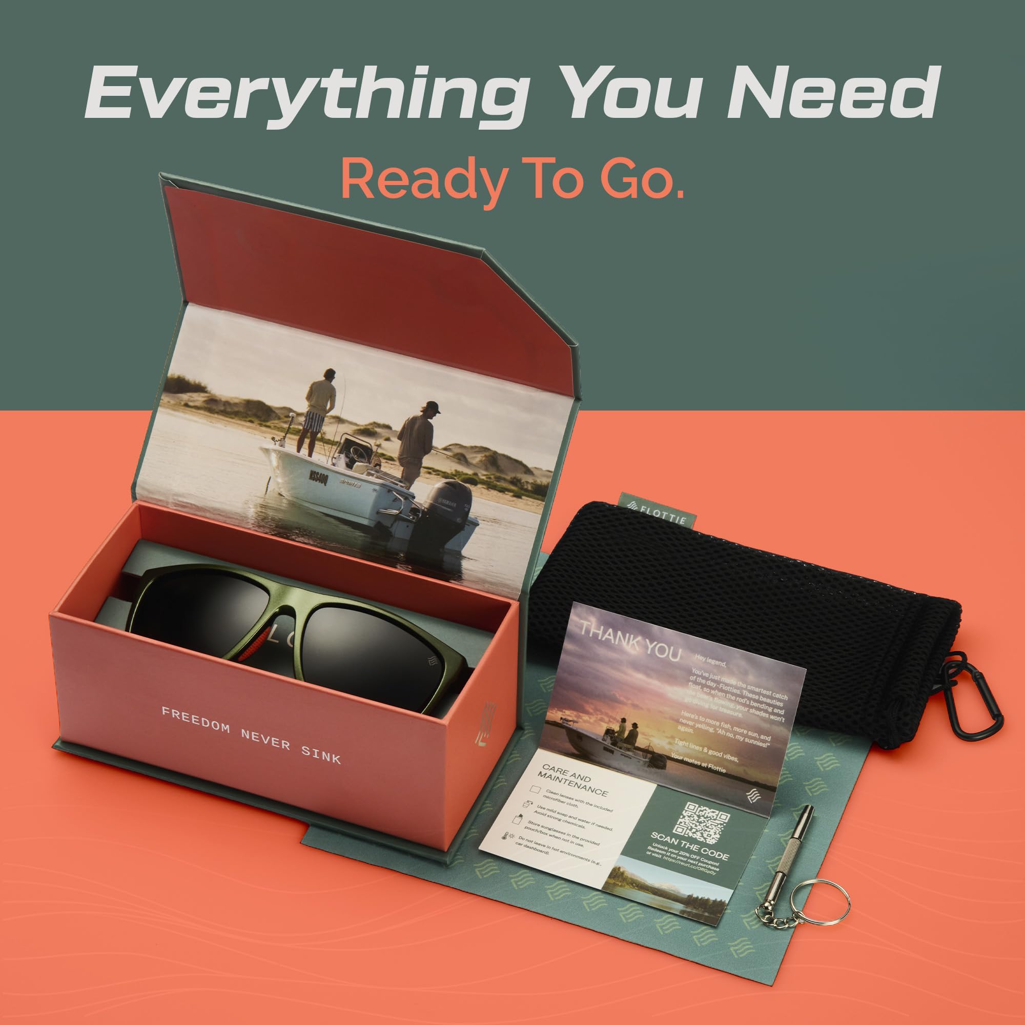 Floating Polarized Fishing Sunglasses Lightweight UV400 Frame