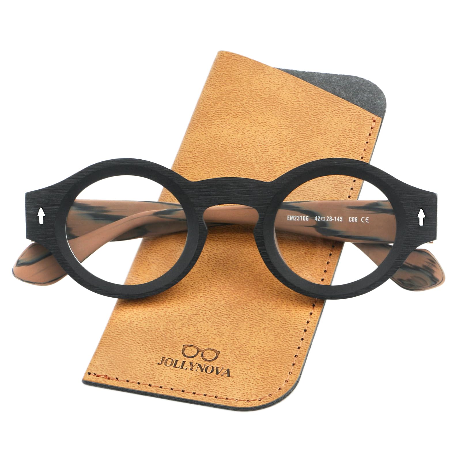 Vintage Small Round Acetate Glasses Frame Thick Eyewear
