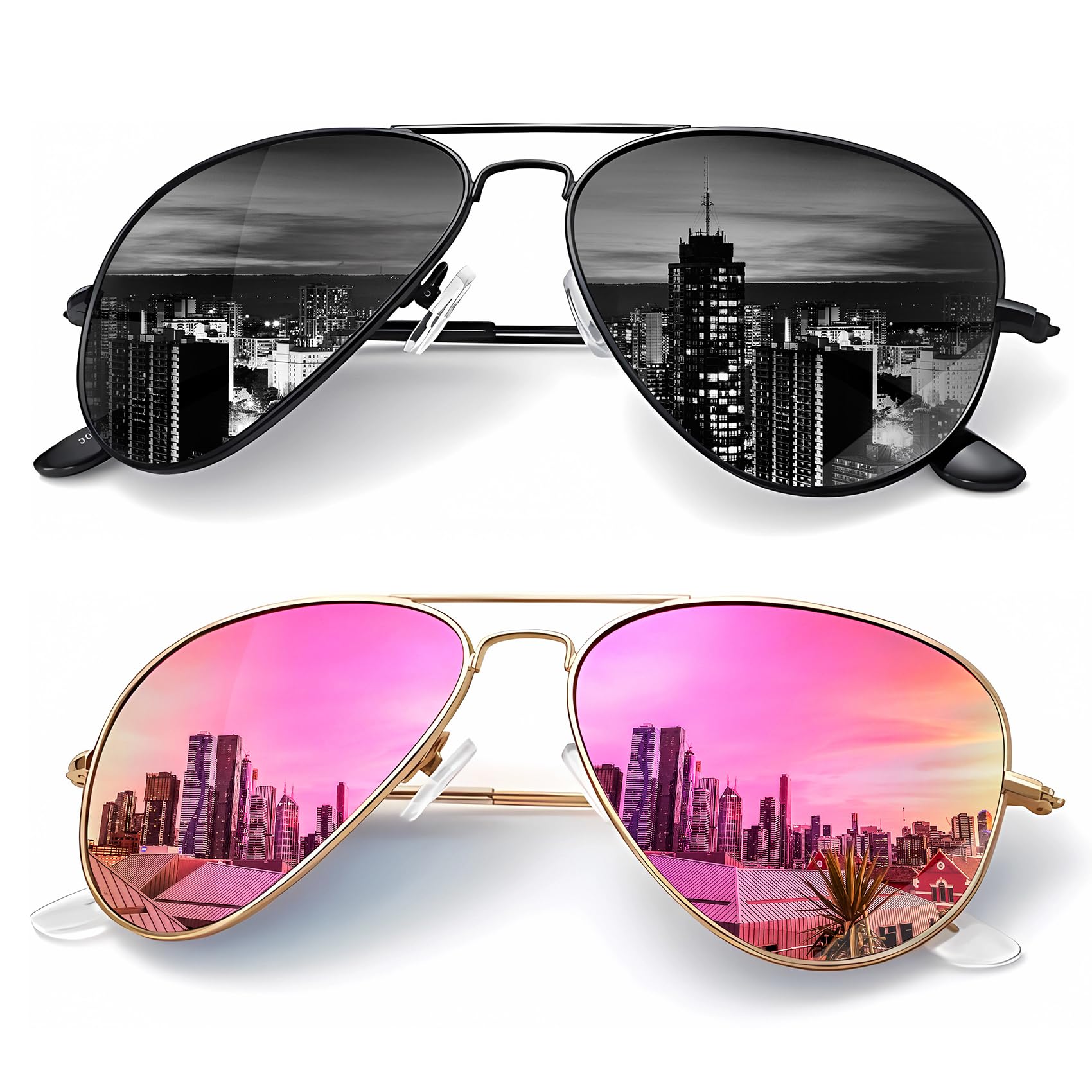 Classic Aviator Polarized Sunglasses UV Protection Frame