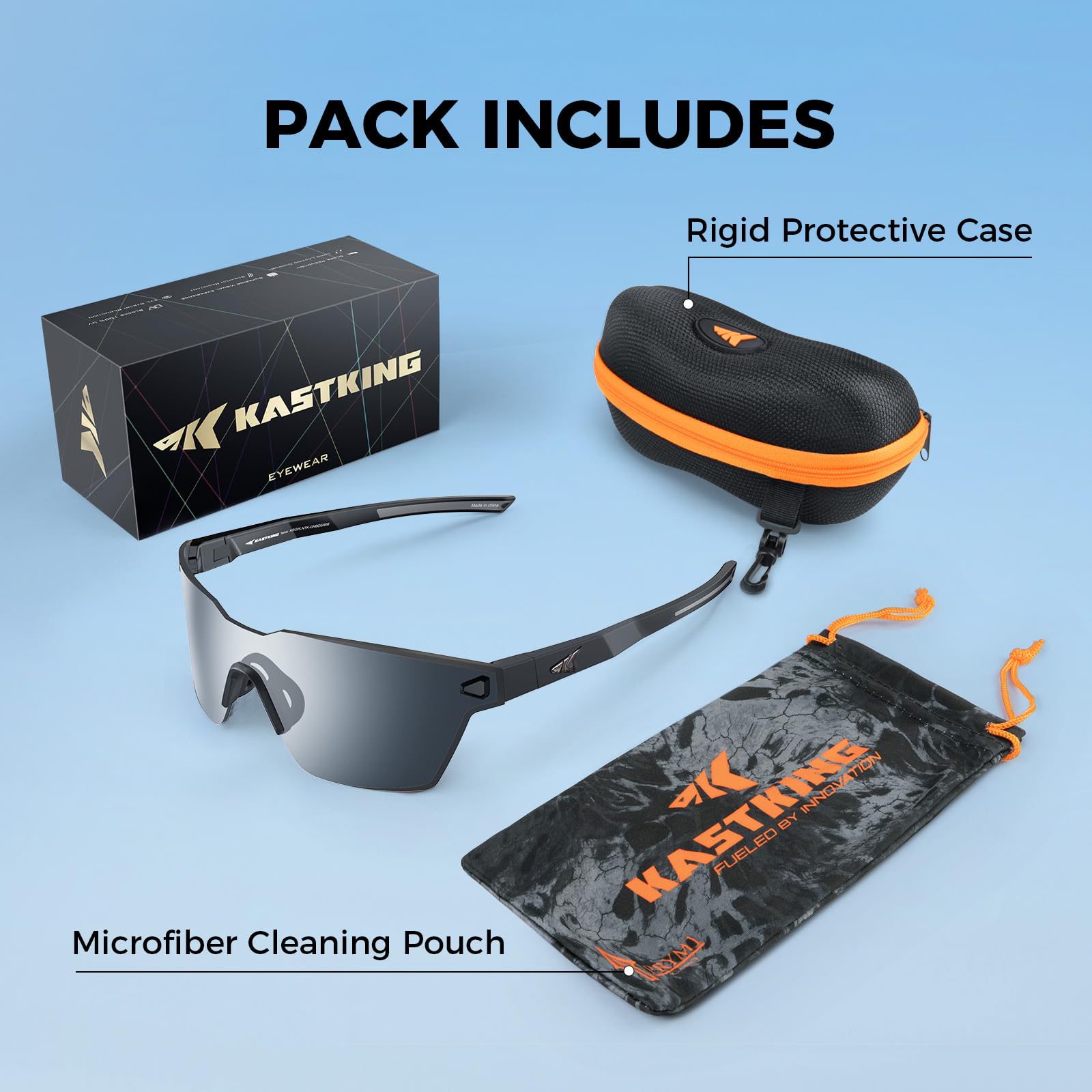 Polarized Fishing Sunglasses Rimless Wrap UV400 Protection