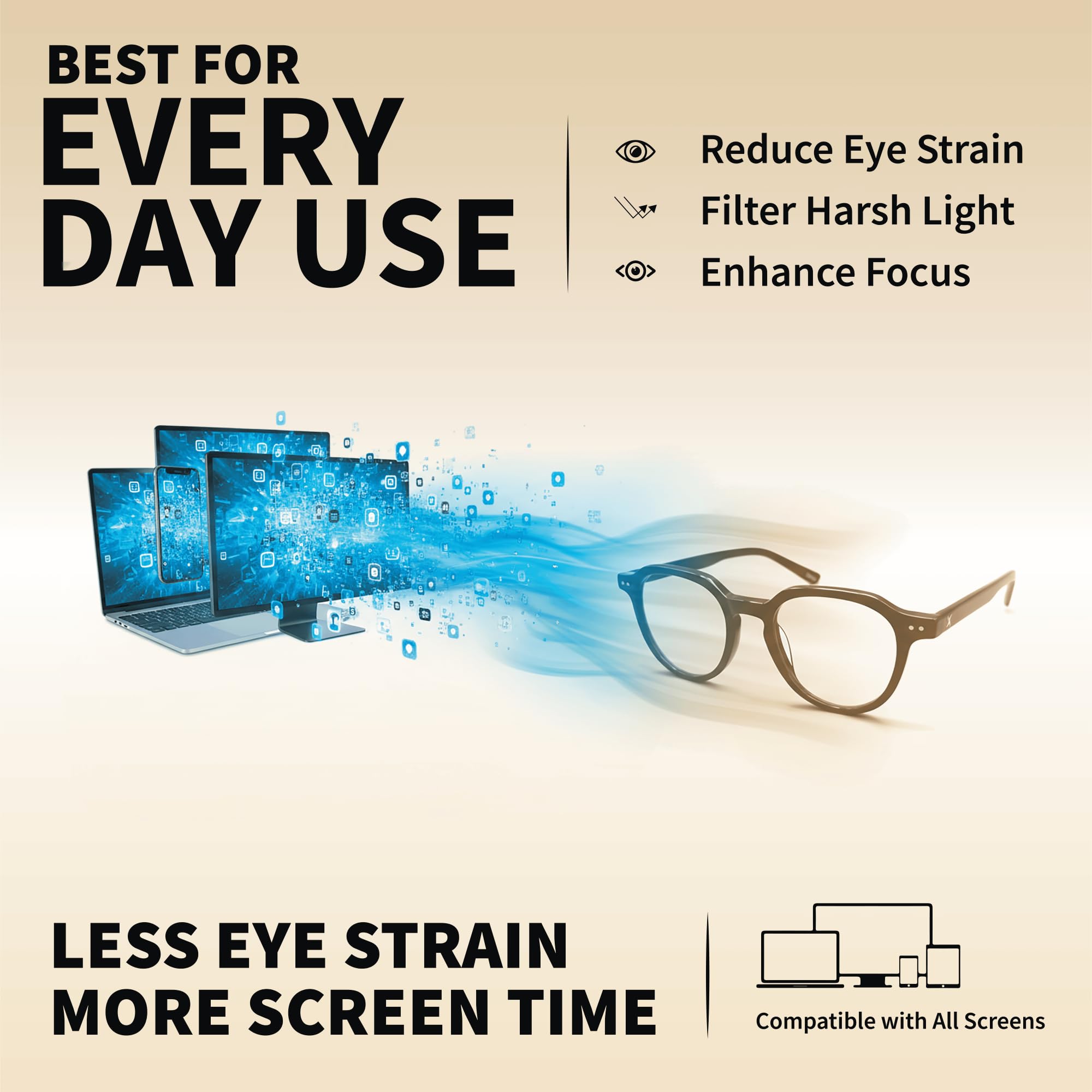 Blue Light Blocking Glasses Computer Eyewear Reduce Eye Strain
