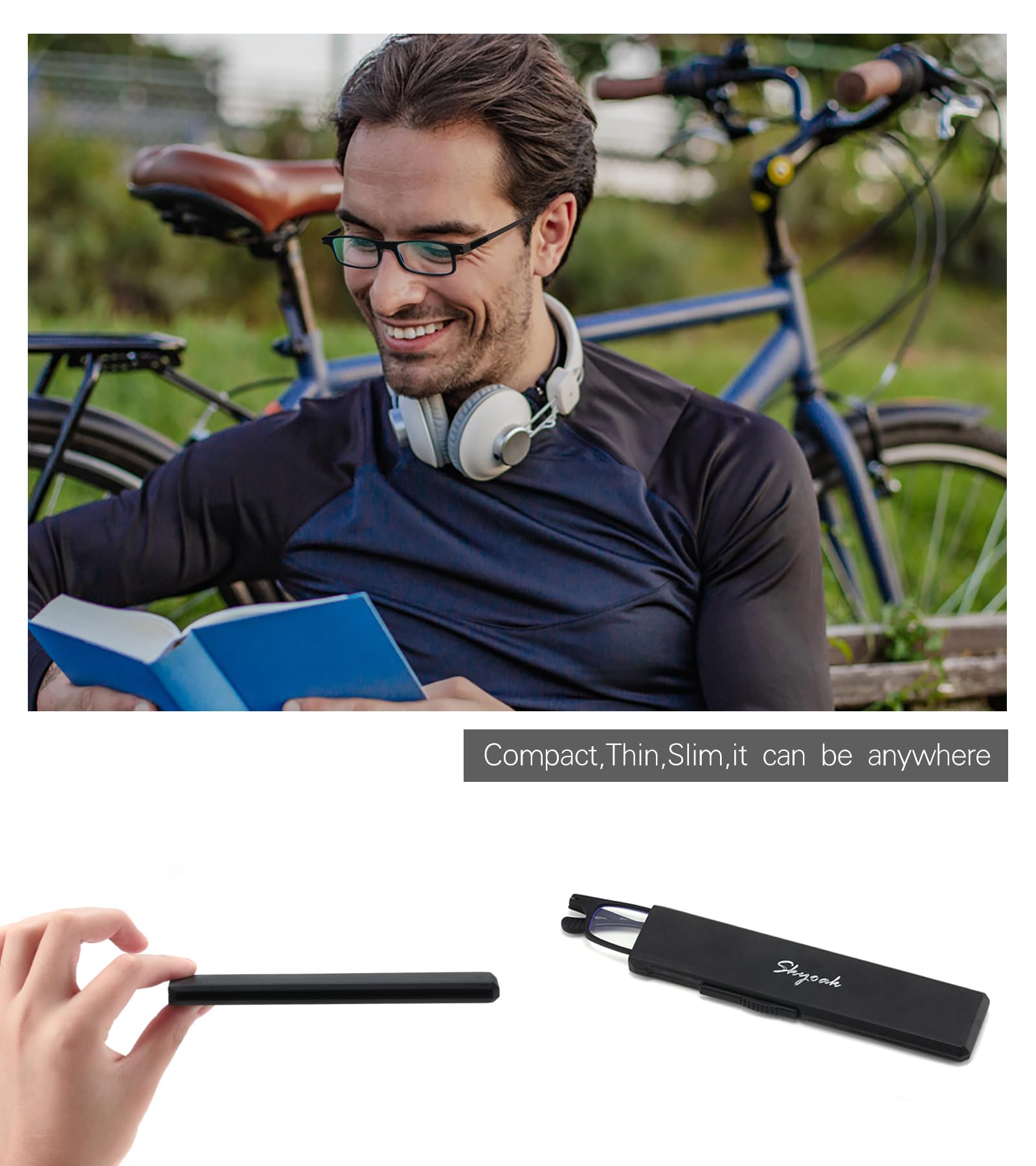 Ultra Thin Folding Reading Glasses Lightweight TR90 Set