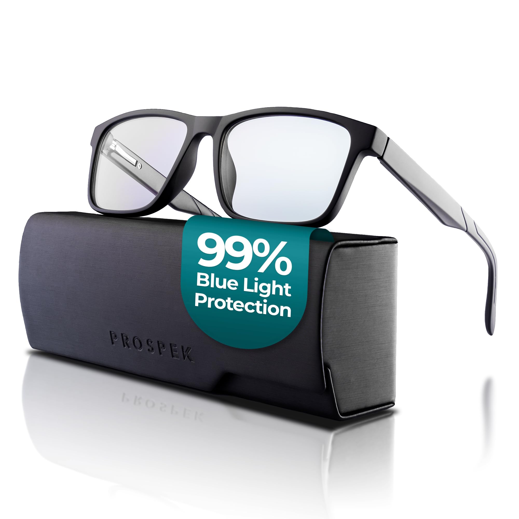 Blue Light Reading Glasses Computer Use Clear Lens 0–3.0