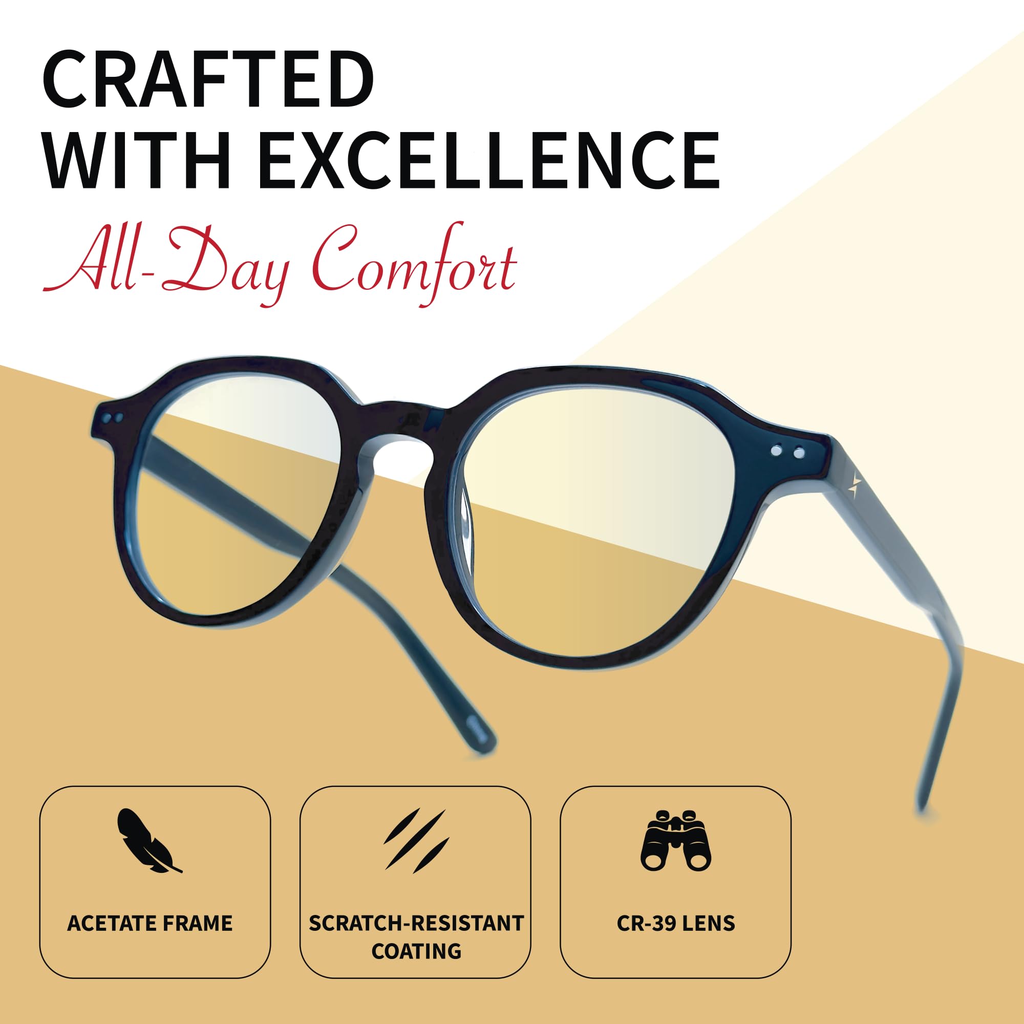 Blue Light Blocking Glasses Computer Eyewear Reduce Eye Strain