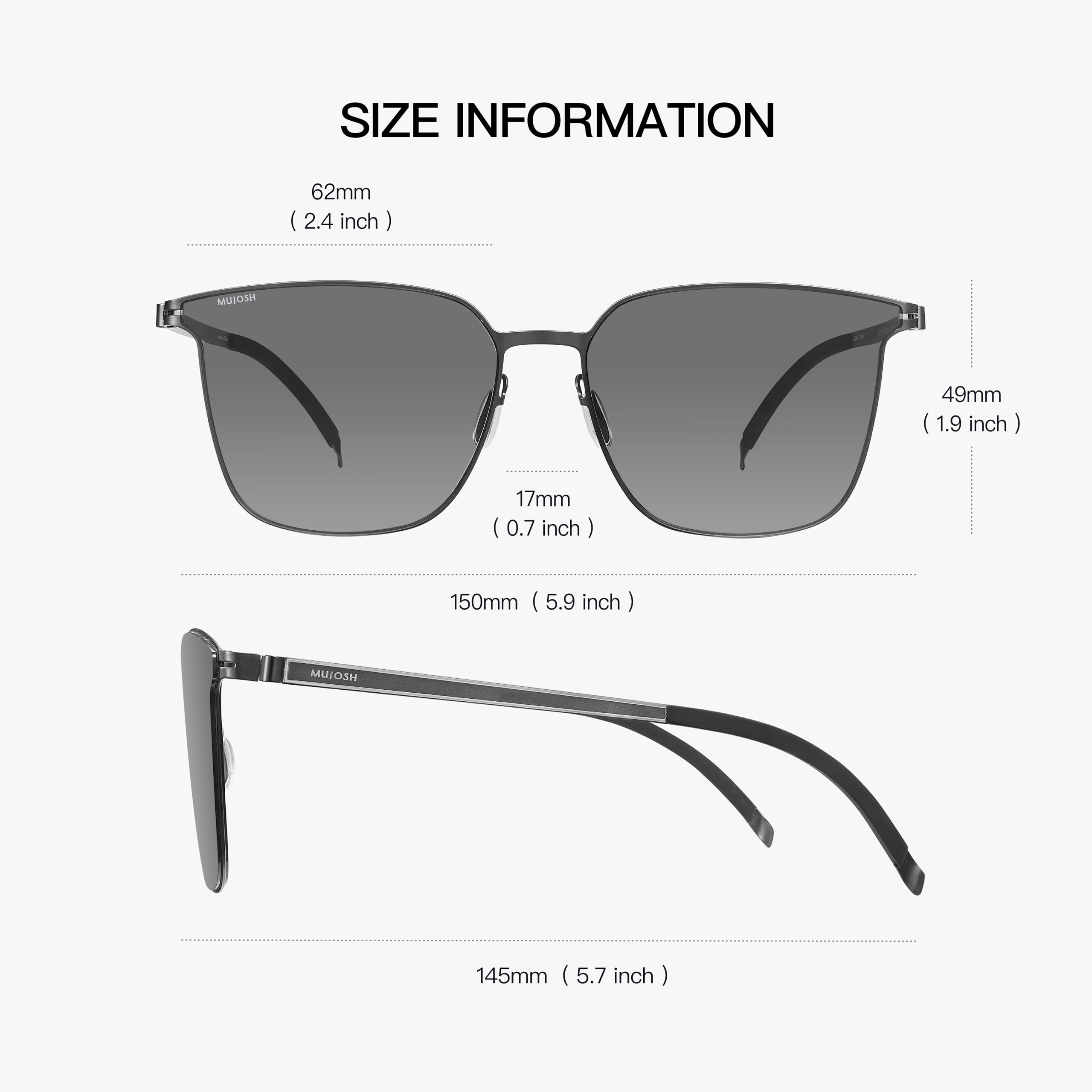Oversized Square Sunglasses Retro Flat Lens UV Protection