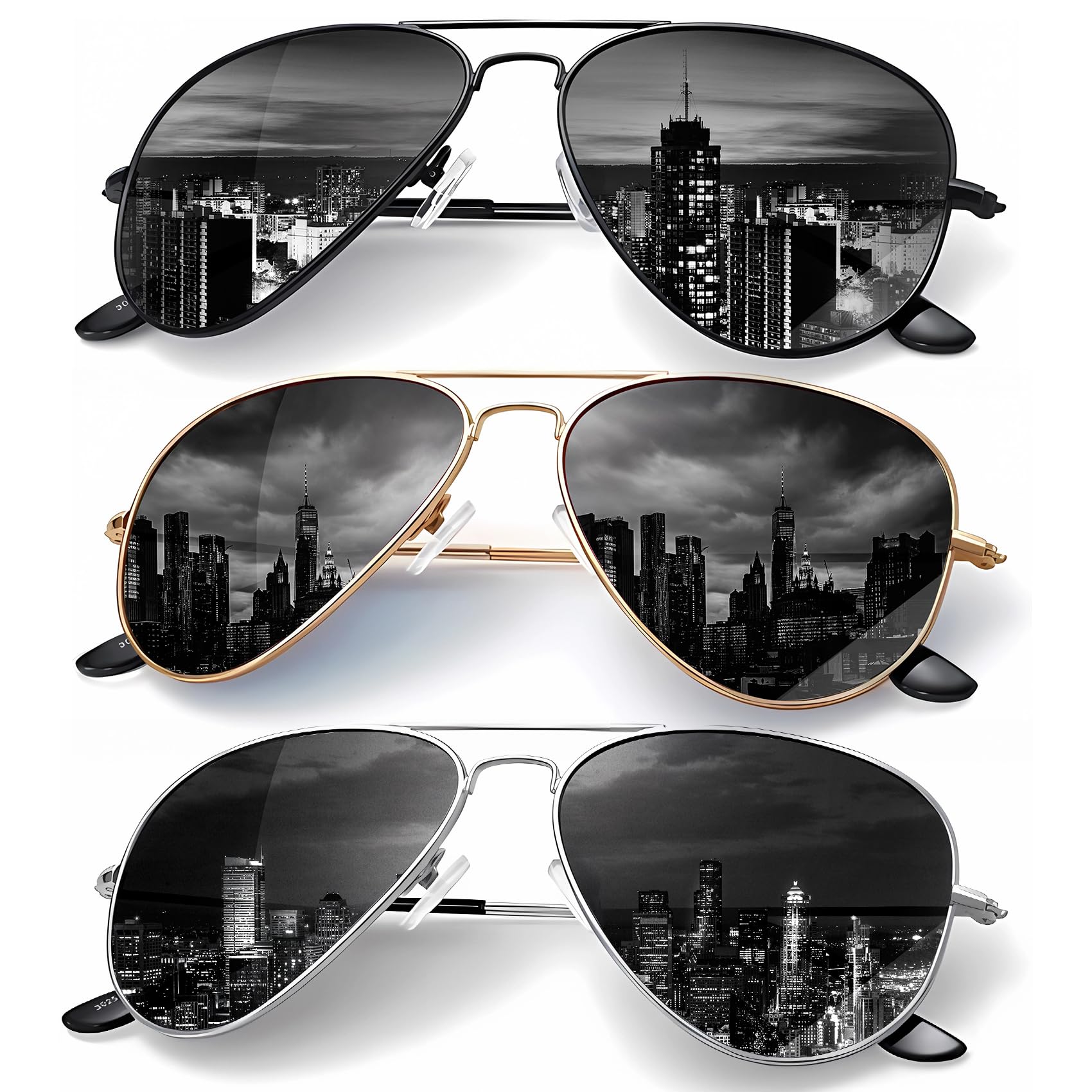 Classic Aviator Polarized Sunglasses UV Protection Frame