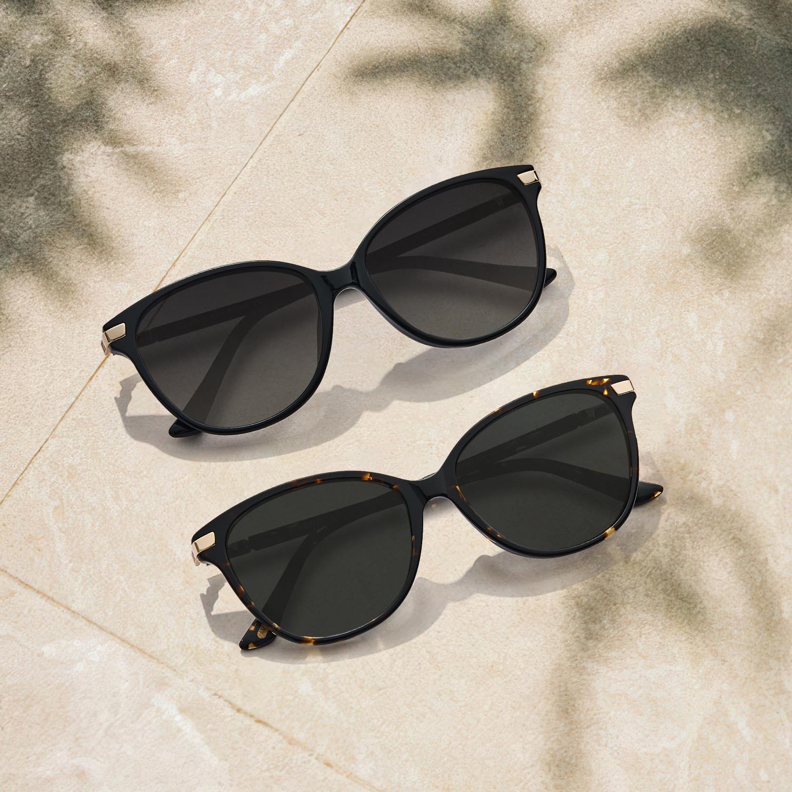 Cat Eye Polarized Sunglasses Acetate Frame UV400 Protection