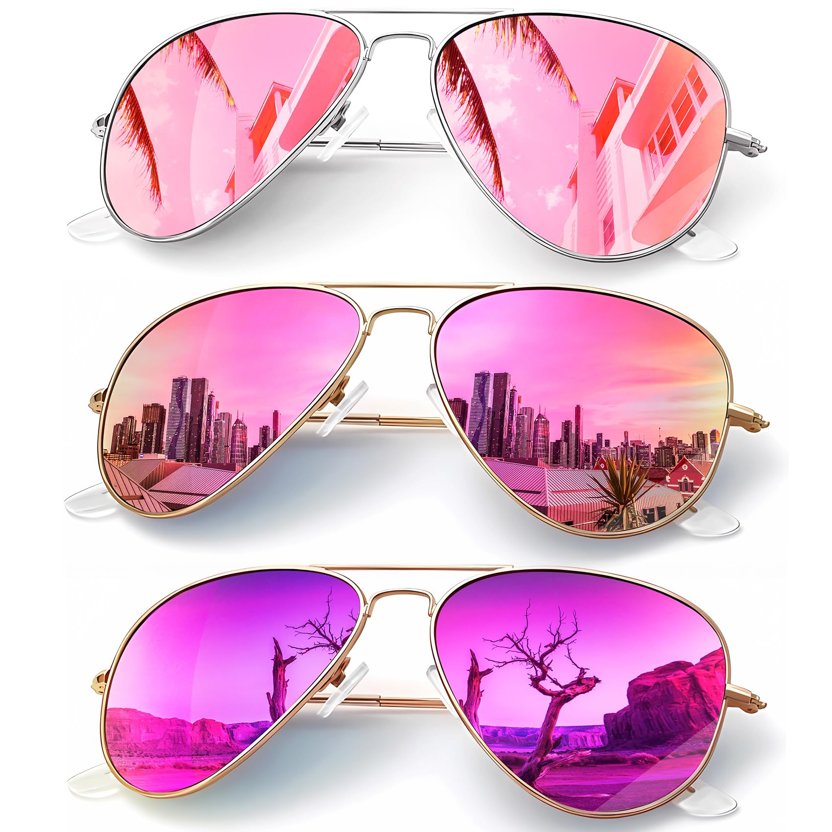 Classic Aviator Polarized Sunglasses UV Protection Frame