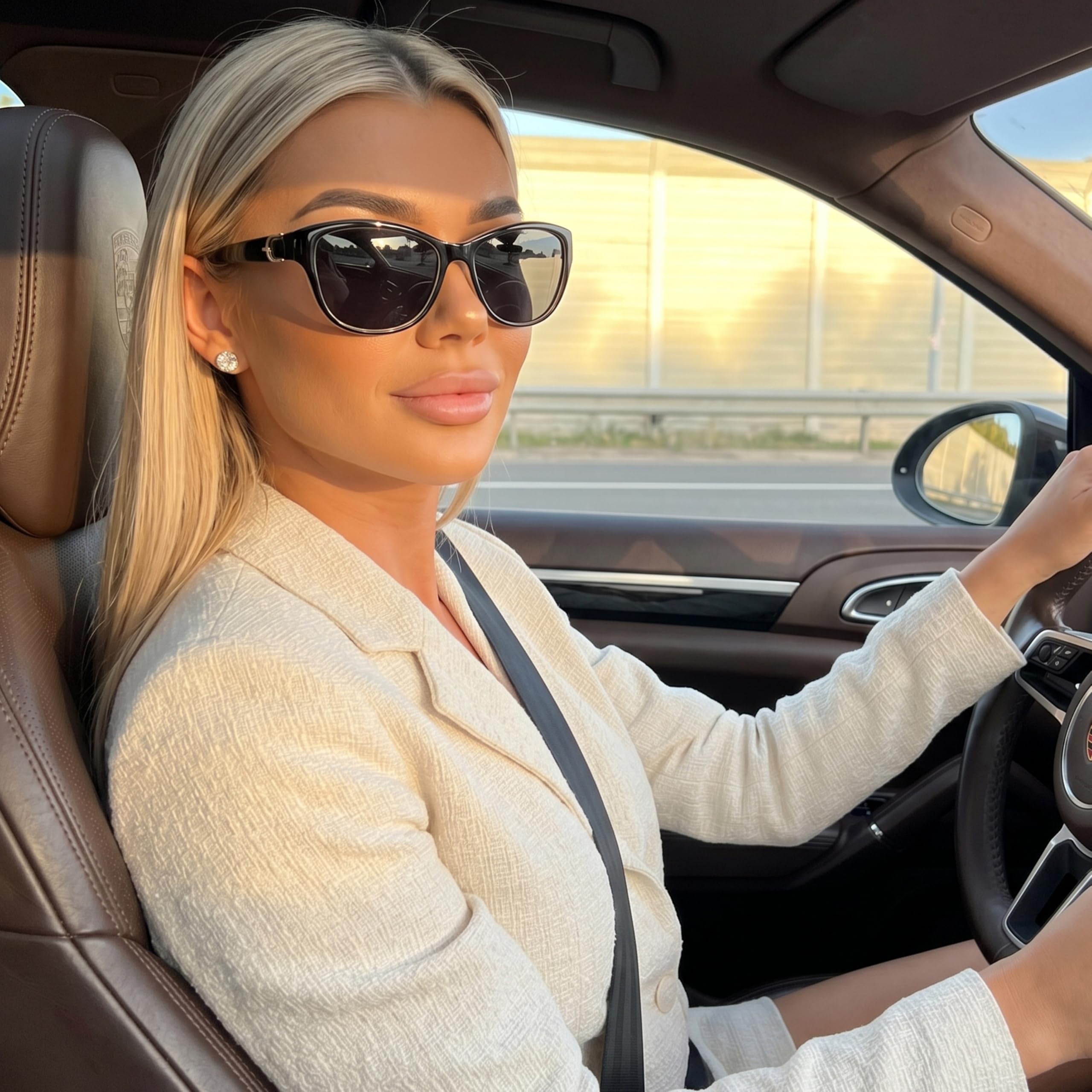 Cat Eye Polarized Sunglasses UV Protection Stylish Frame